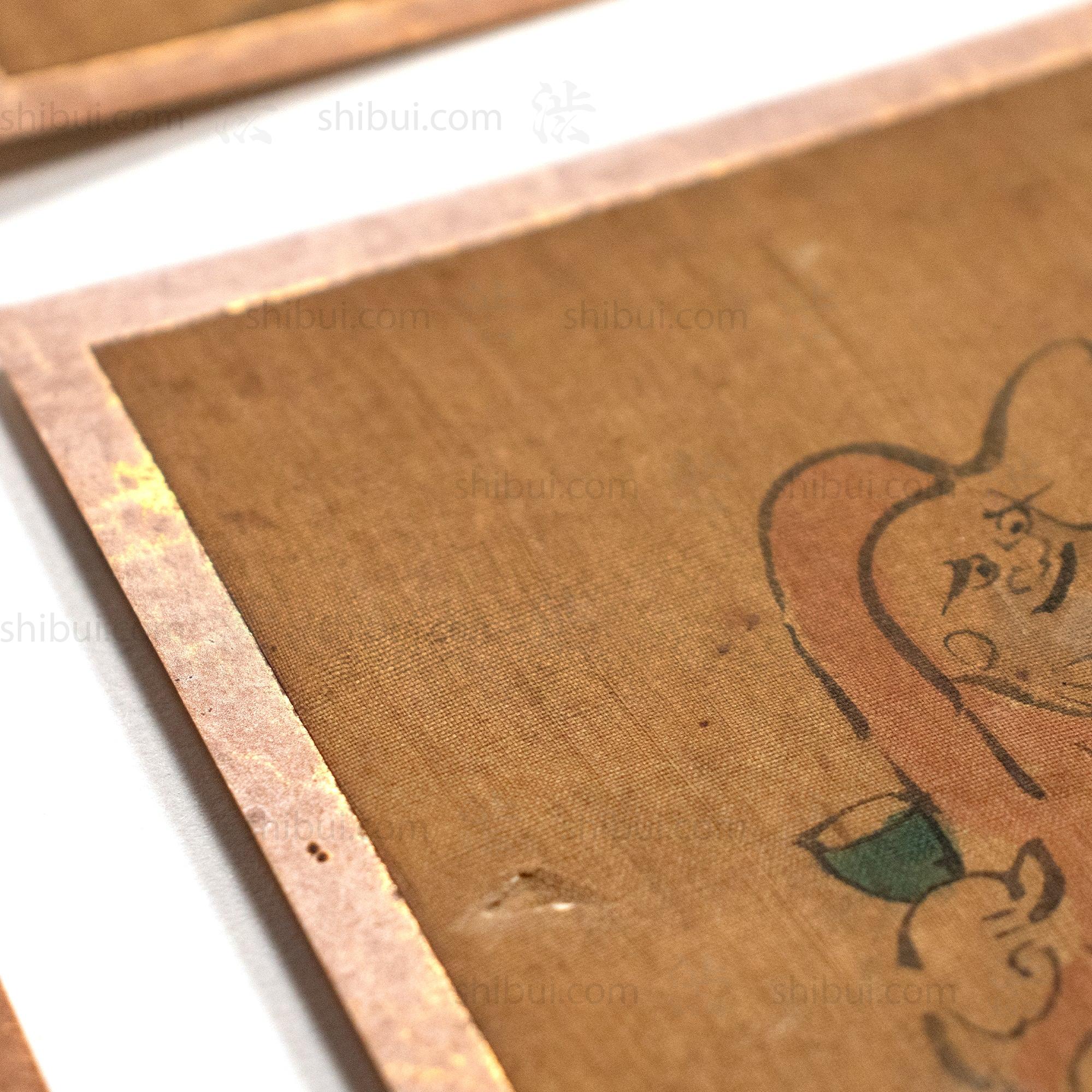 Eleven Giga Syle Paintings From a  Folding Screen