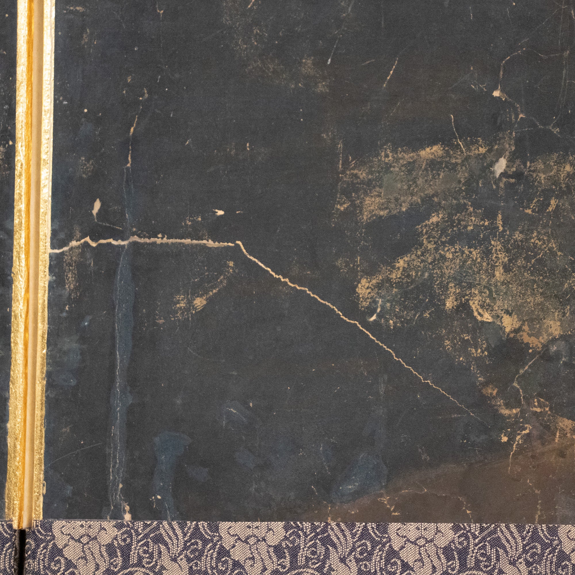 River Bridges Gold Folding Screen