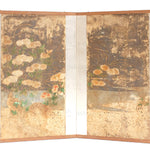 Quail Furosaki Byobu Screen