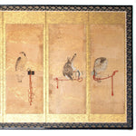 Hunting Hawks | Pair of 6 Panel Screens