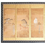 Hunting Hawks | Pair of 6 Panel Screens
