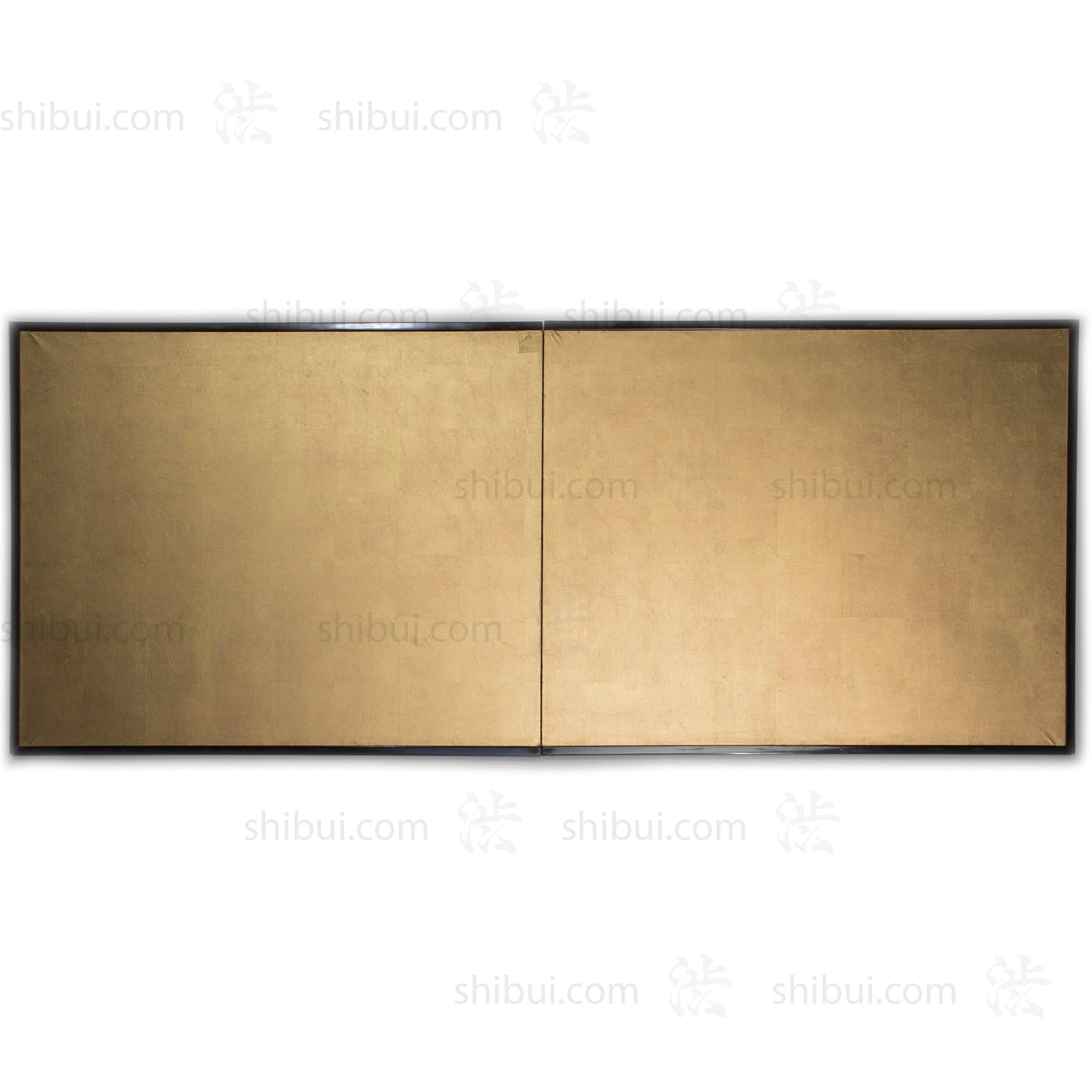 Gold Leaf Furosaki Byobu | Japanese Folding Screen Panel