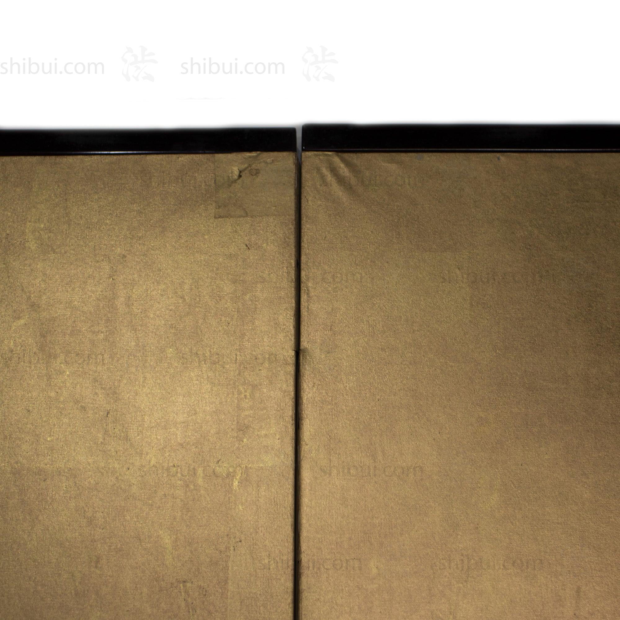 Gold Leaf Furosaki Byobu | Japanese Folding Screen Panel