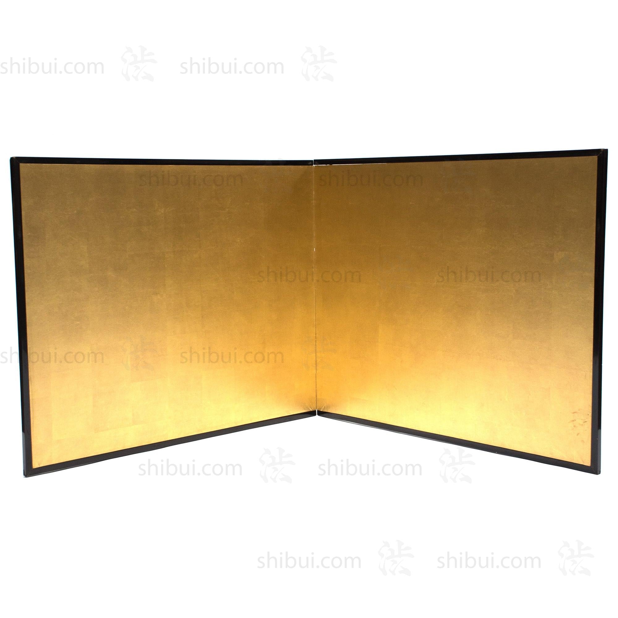 Gold Leaf Furosaki Byobu | Japanese Folding Screen Panel