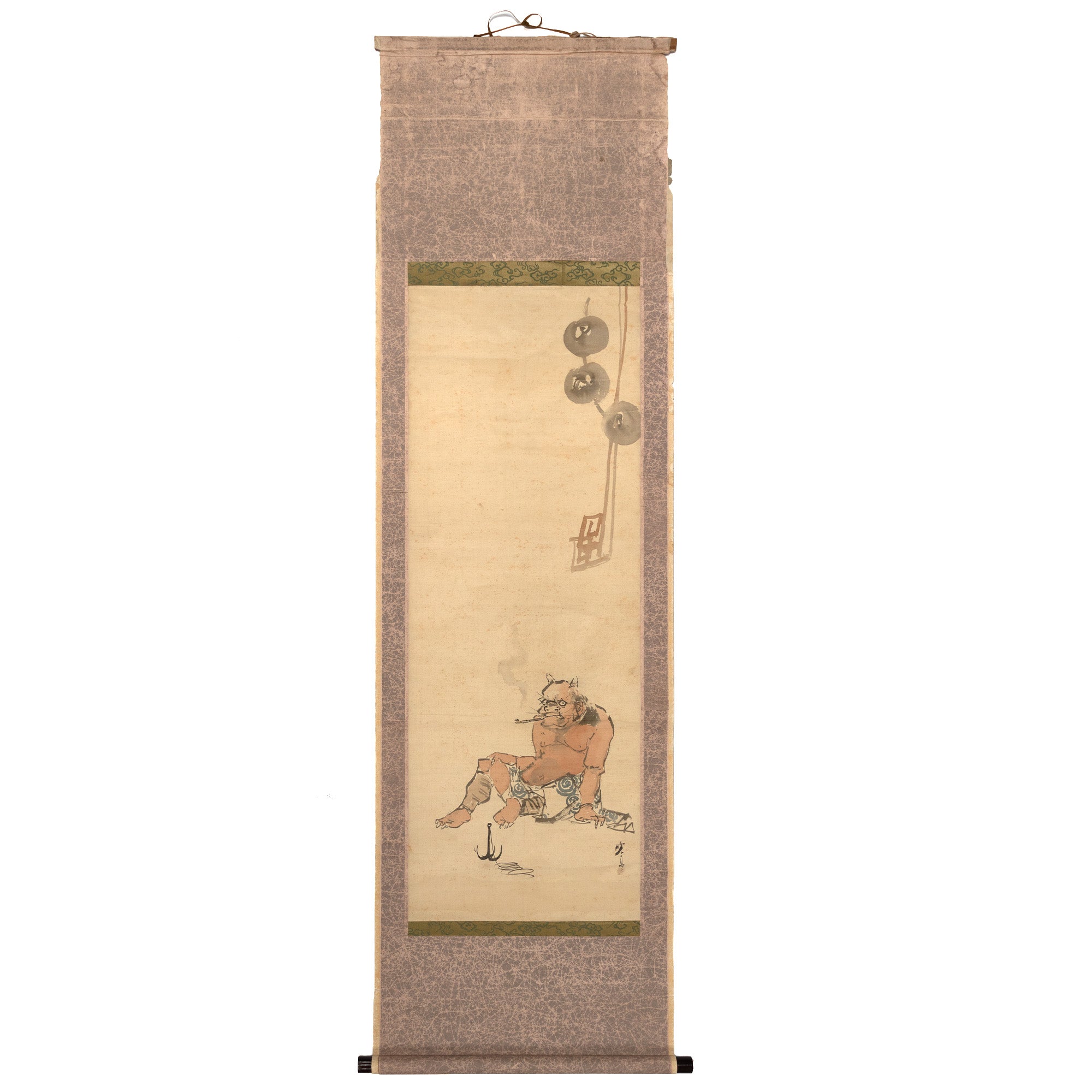 Thunder God on a Smoke Break Scroll