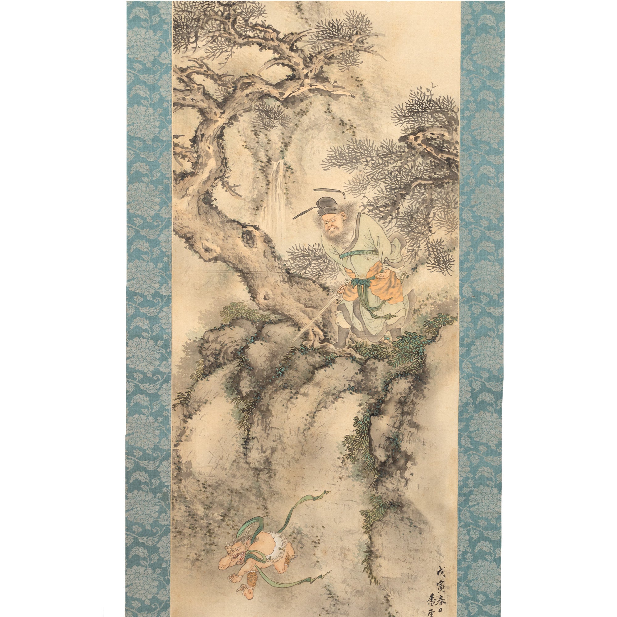 Shoki and Demon in the Mountain Scroll