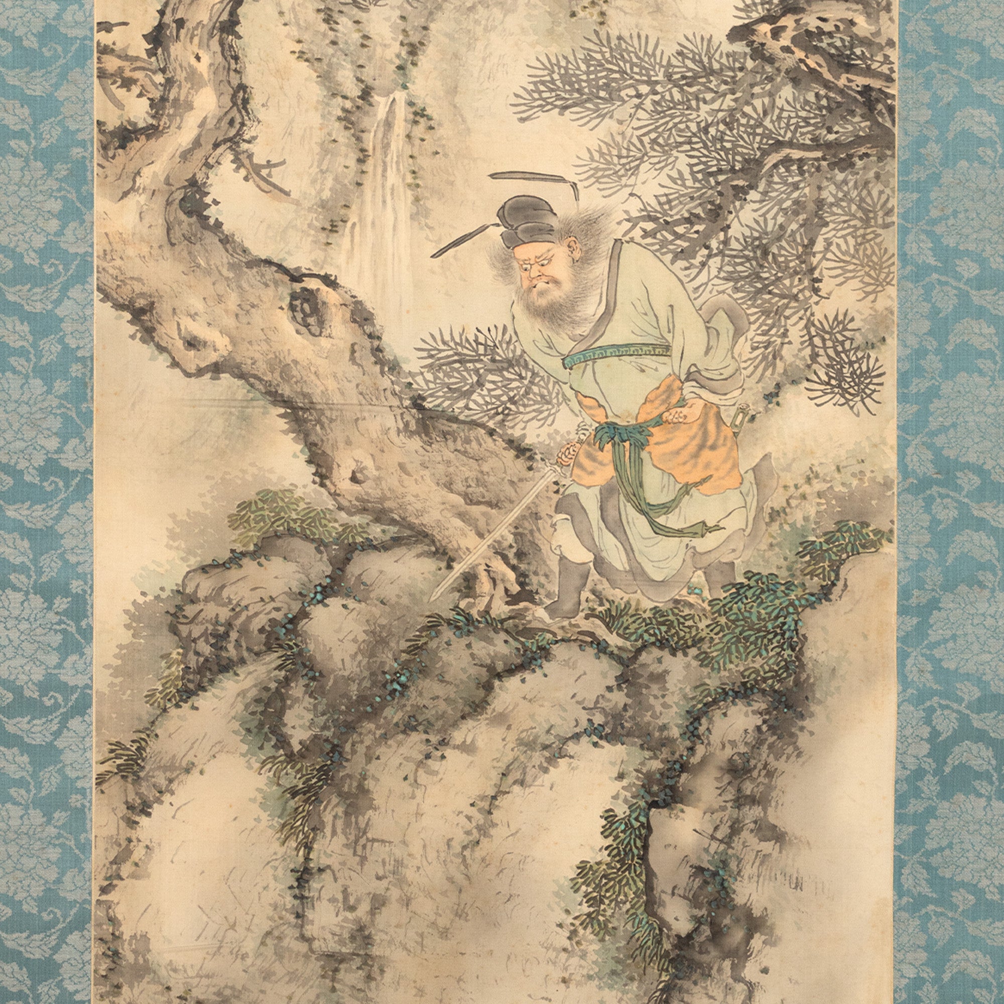 Shoki and Demon in the Mountain Scroll
