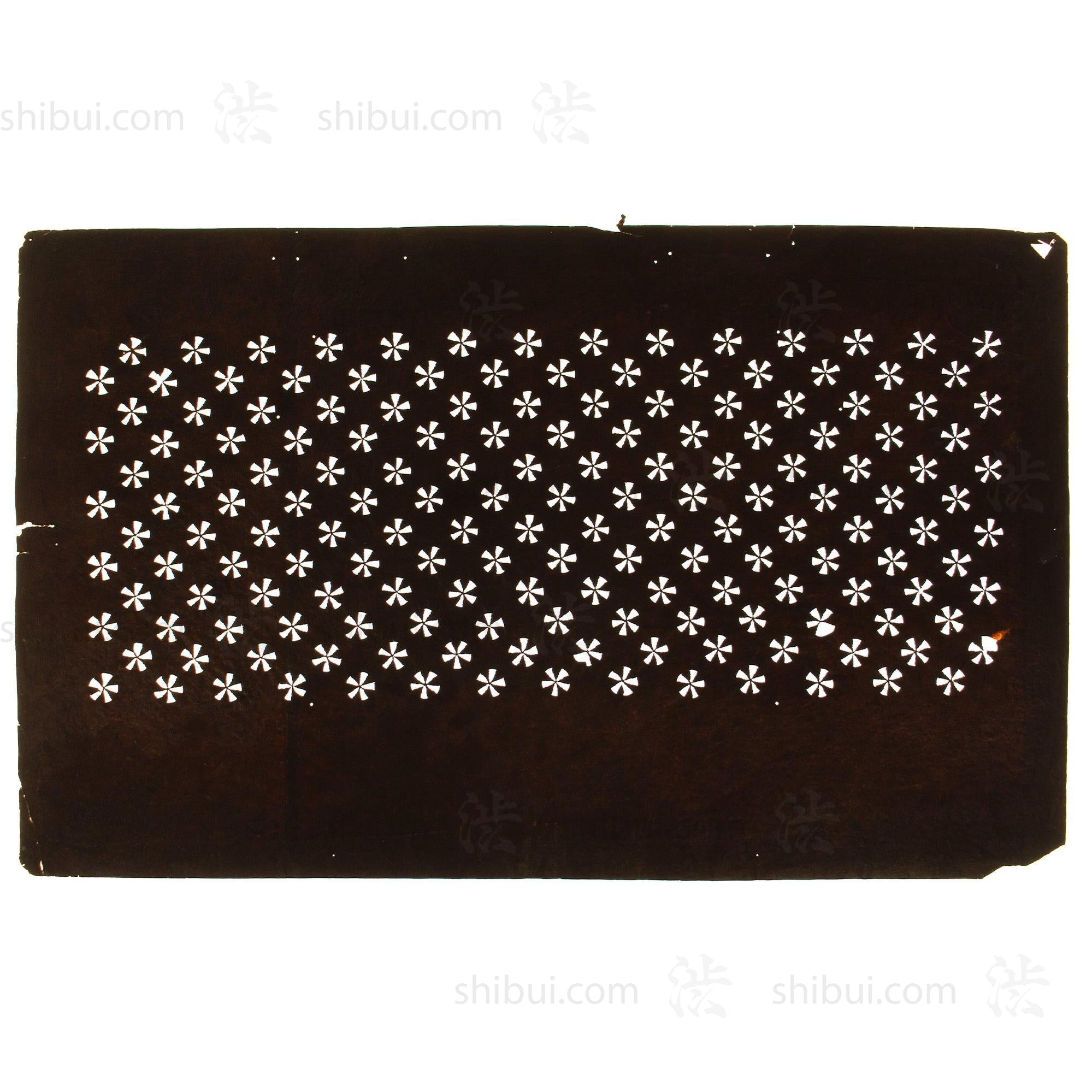 Hand Cut Flower Katagami | Japanese Lacquered Paper Stencil