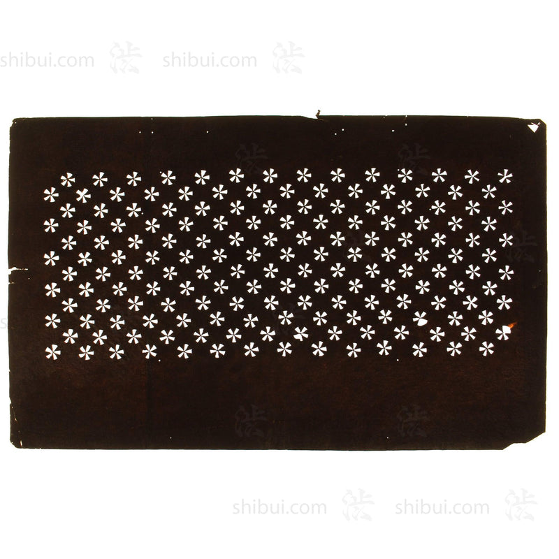 Hand Cut Flower Katagami | Japanese Lacquered Paper Stencil