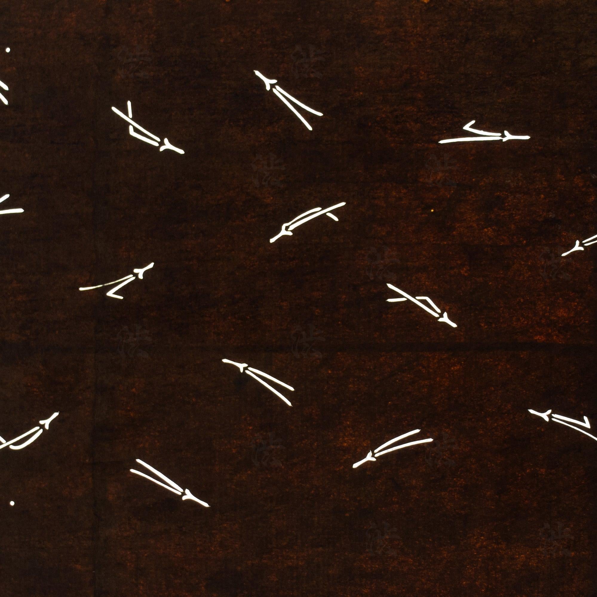 Meiji Pine Needle Katagami | Japanese Lacquered Paper Stencil