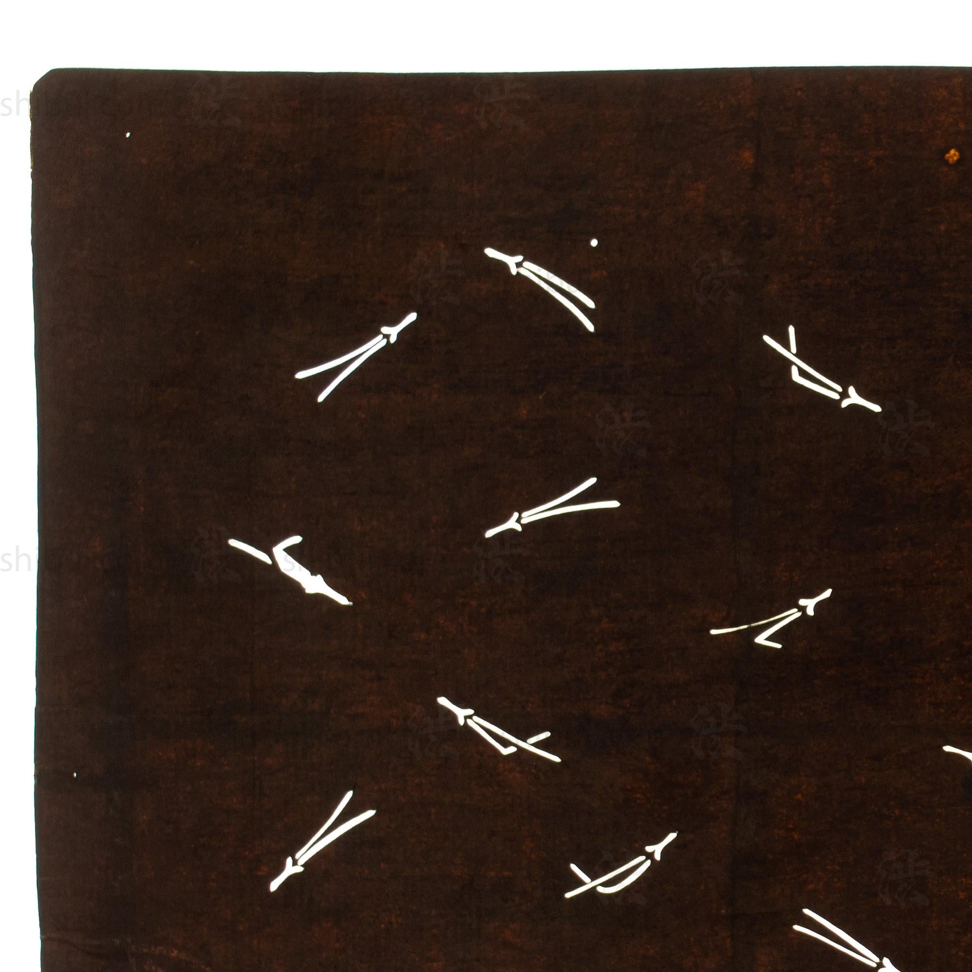 Meiji Pine Needle Katagami | Japanese Lacquered Paper Stencil