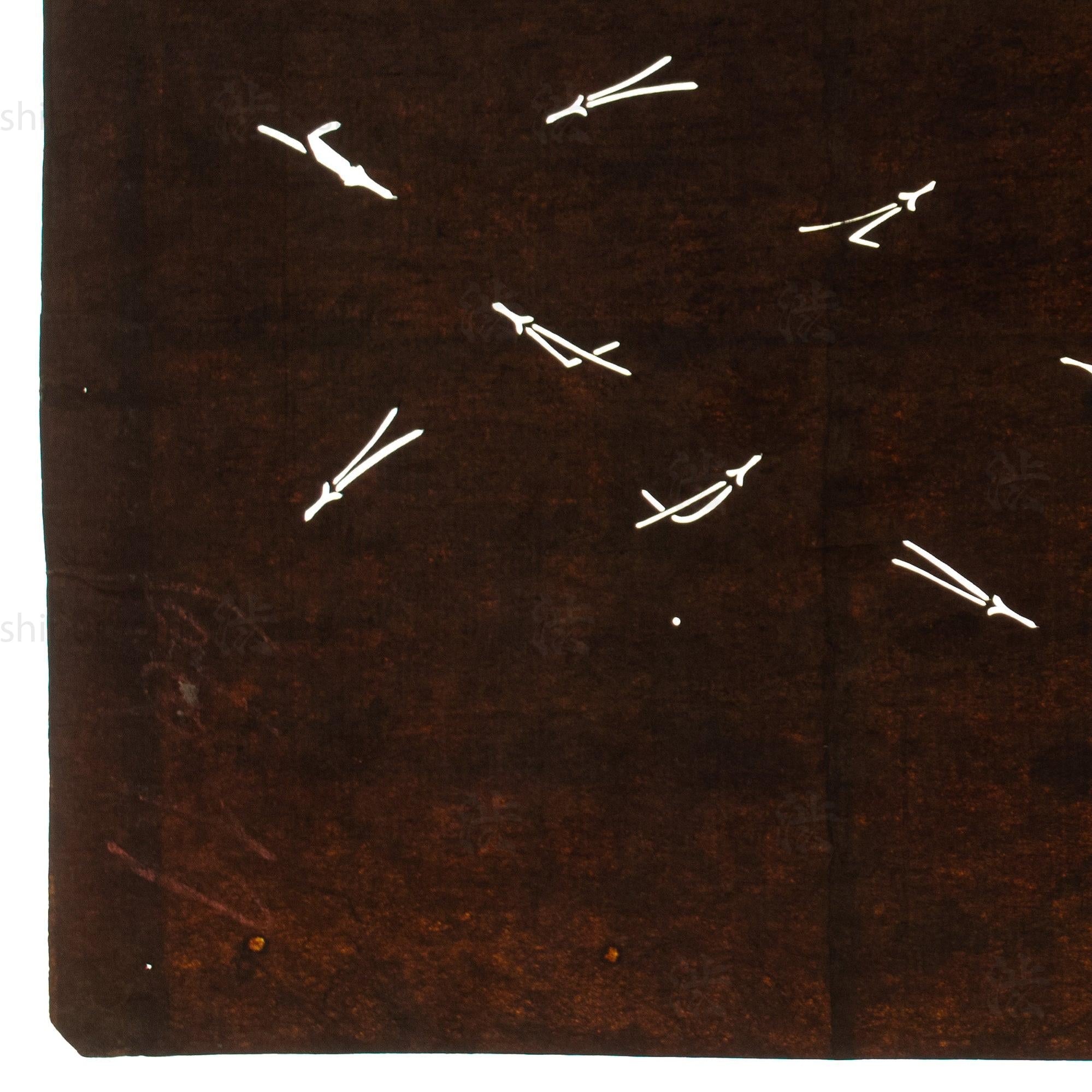 Meiji Pine Needle Katagami | Japanese Lacquered Paper Stencil