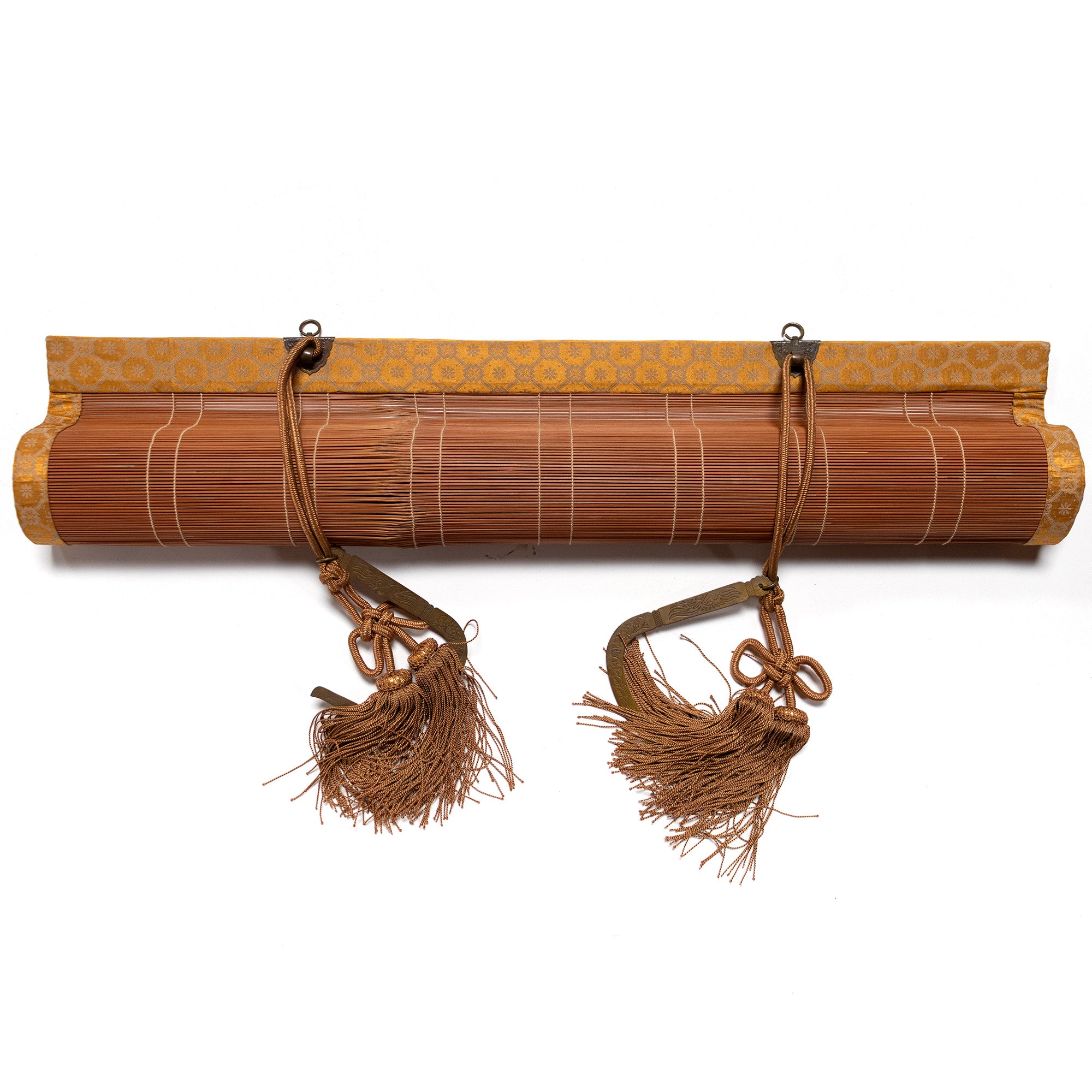 Sudare | Traditional Japanese Bamboo Blind with Brocade Borders.
