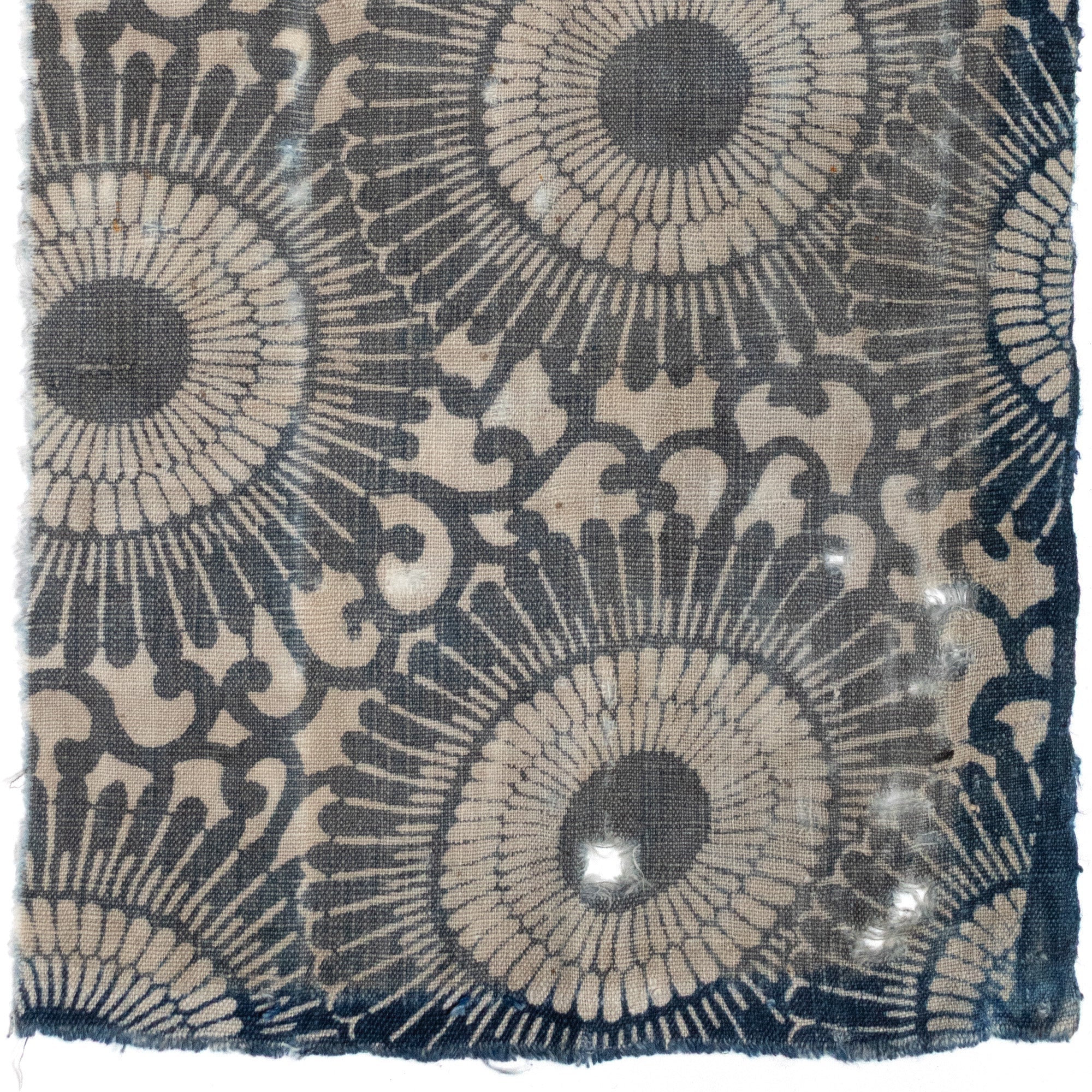 Japanese Katazome Textile Fragment