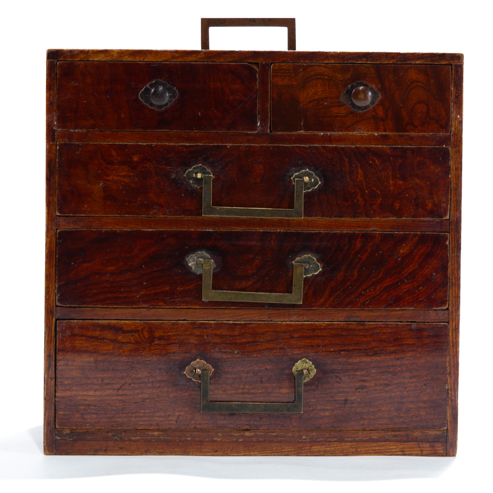 Sakata Hari Bako Japanese Antique Sewing Box