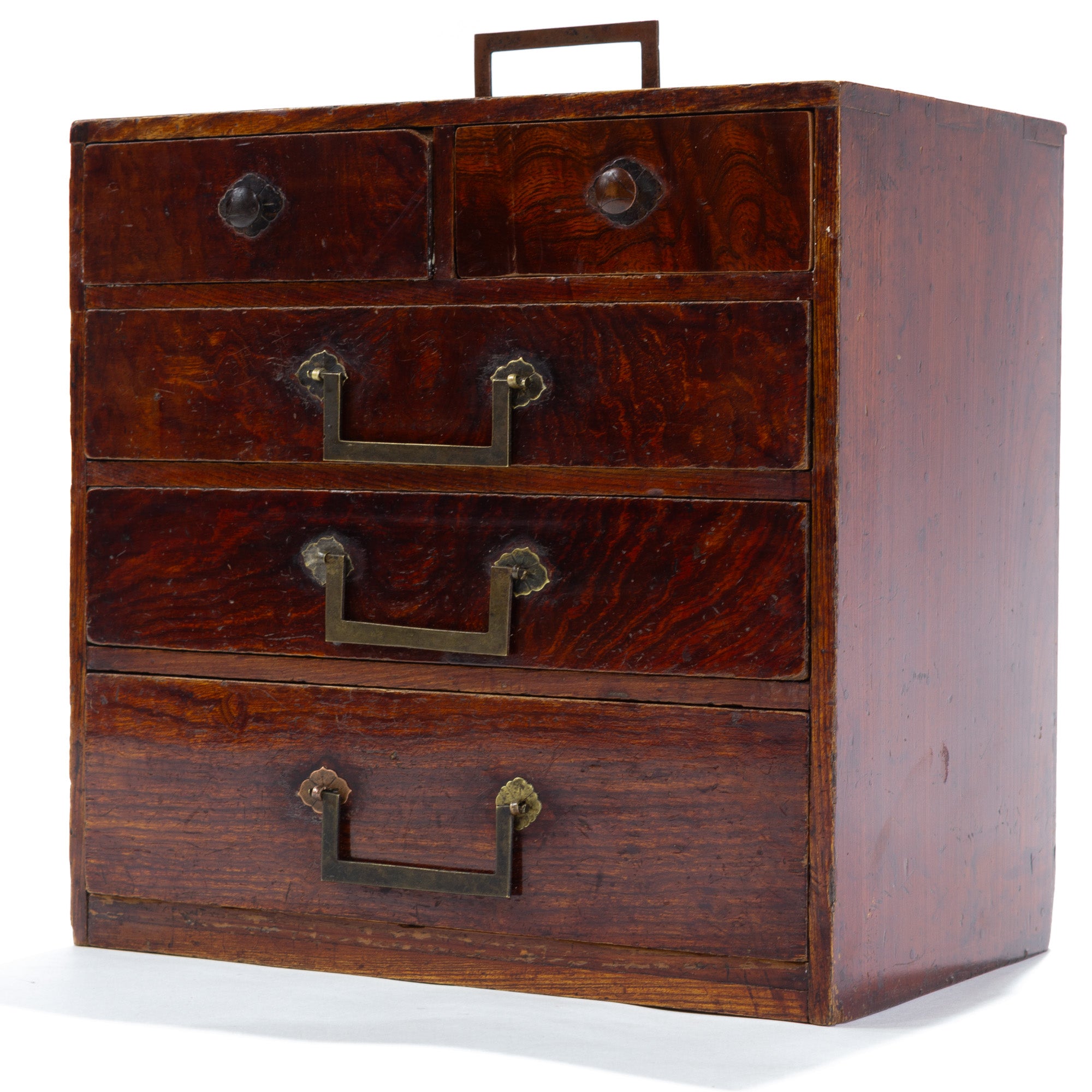 Sakata Hari Bako Japanese Antique Sewing Box