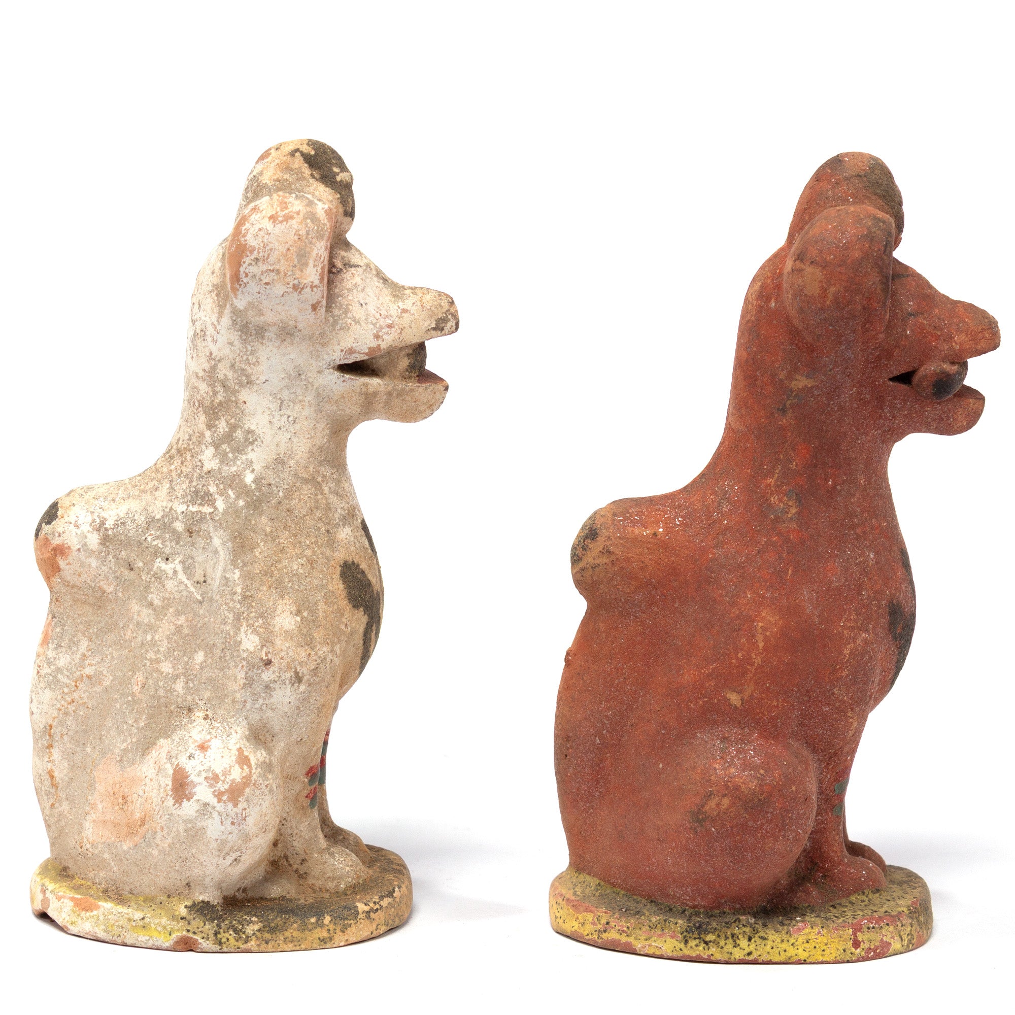 Pair of Ceramic Inari Foxes