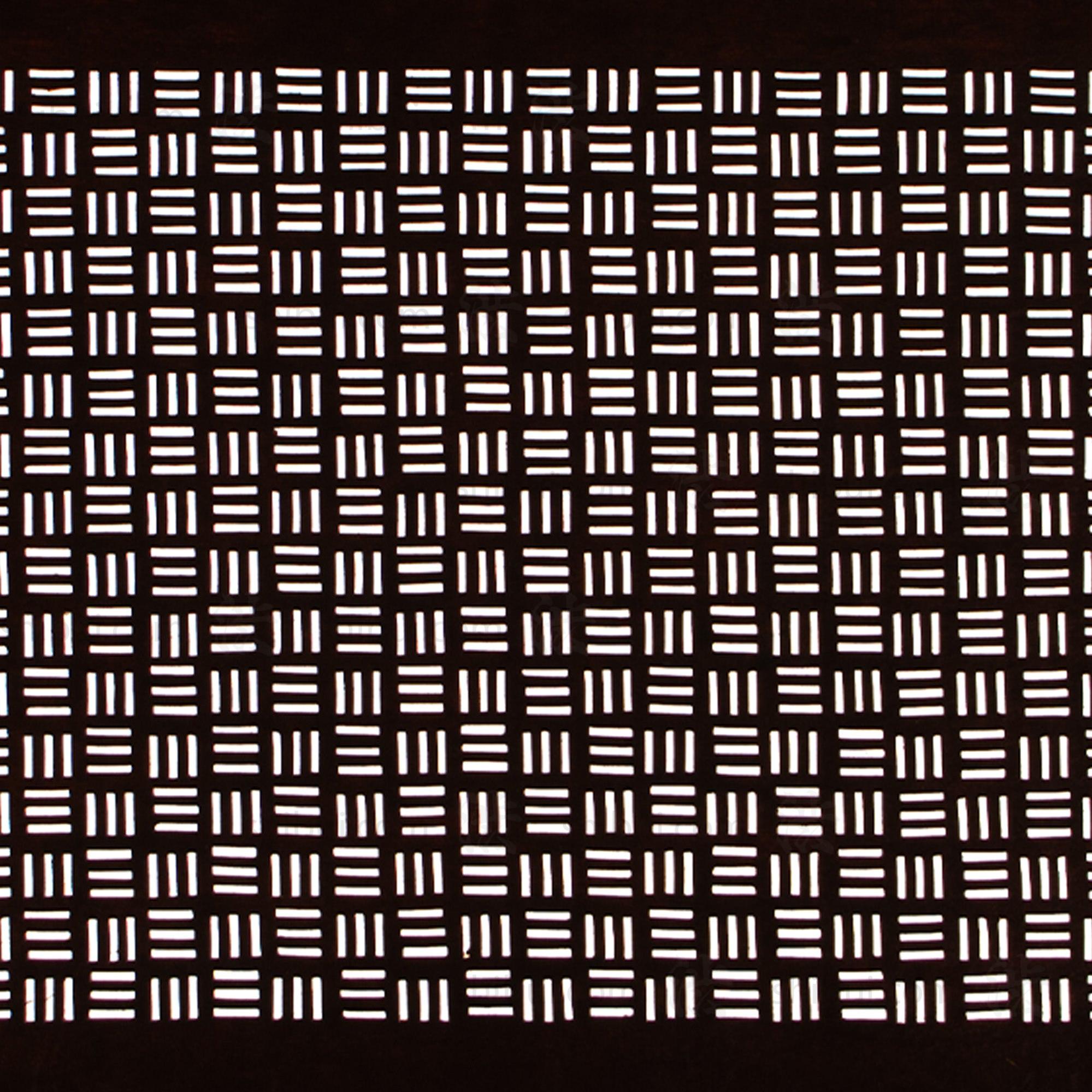 Woven Motif Edo Komon Katagami | Japanese Lacquered Paper Stencil