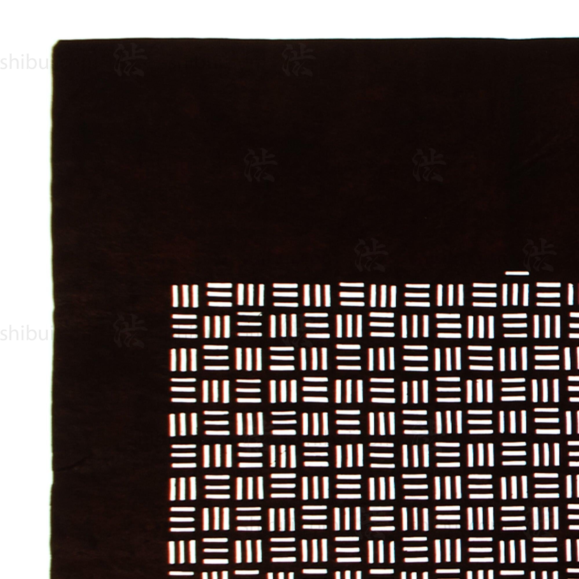 Woven Motif Edo Komon Katagami | Japanese Lacquered Paper Stencil
