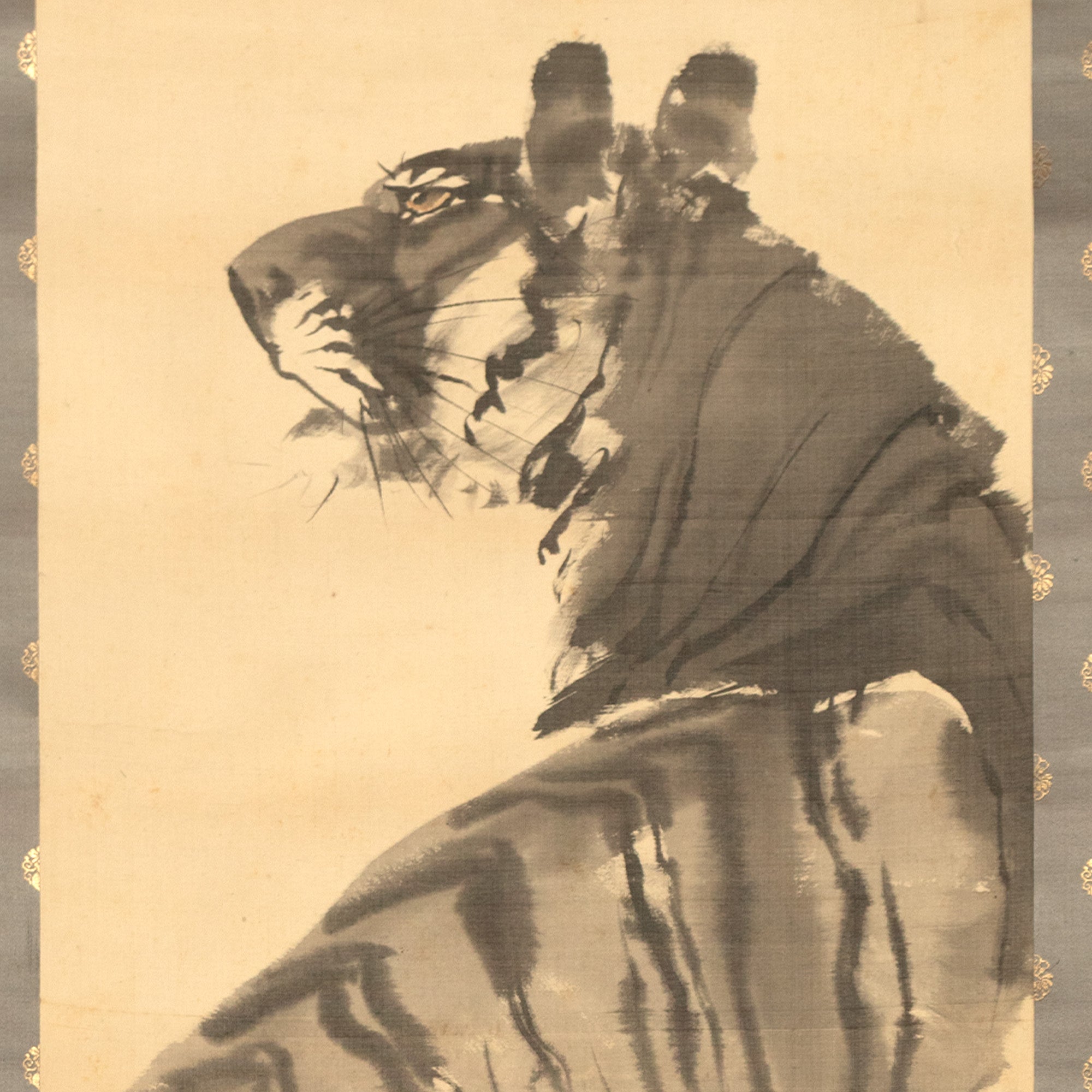 Sumi-e Tiger Scroll