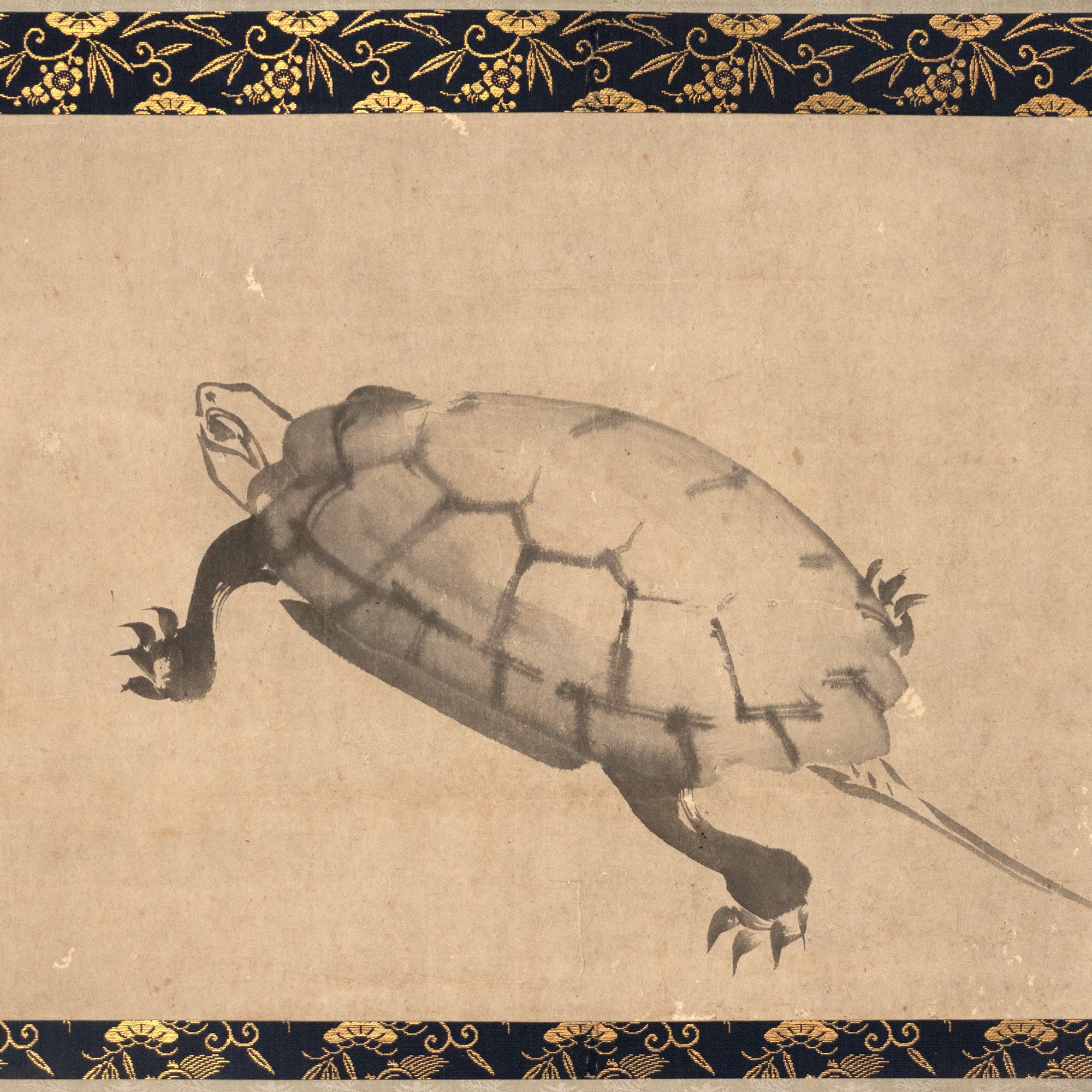 Sumi-e Turtle Scroll