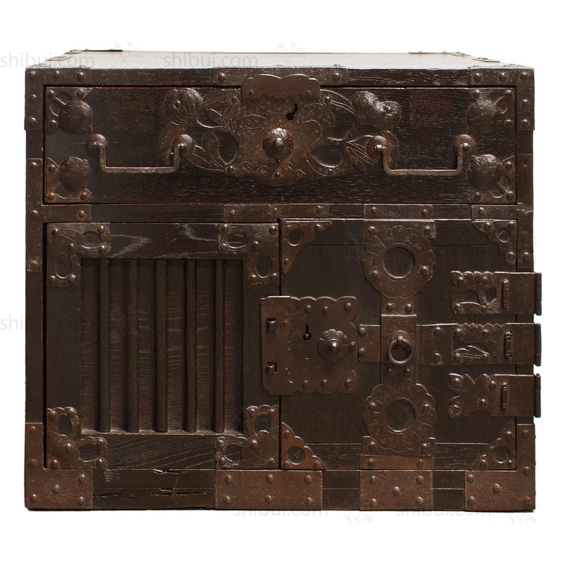 Chobako Funa Dansu - Antique Japanese Captain's Sea Chest from Mikuni