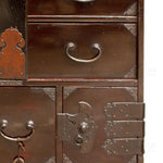 Black Lacquer Sakata Ko Dansu | Small Japanese Antique Tansu Chest