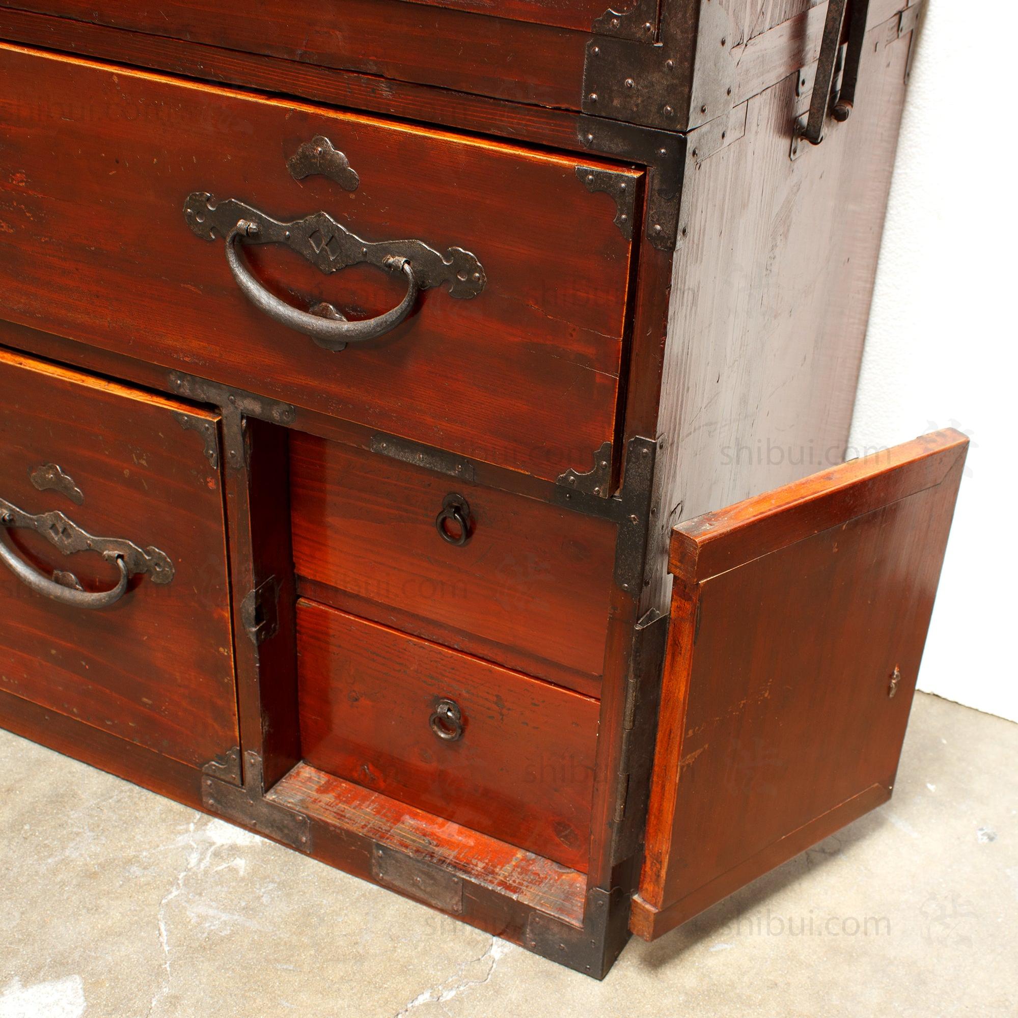 Nihonmatsu Isho-Dansu | Antique Japanese 2 Section Clothing Chest