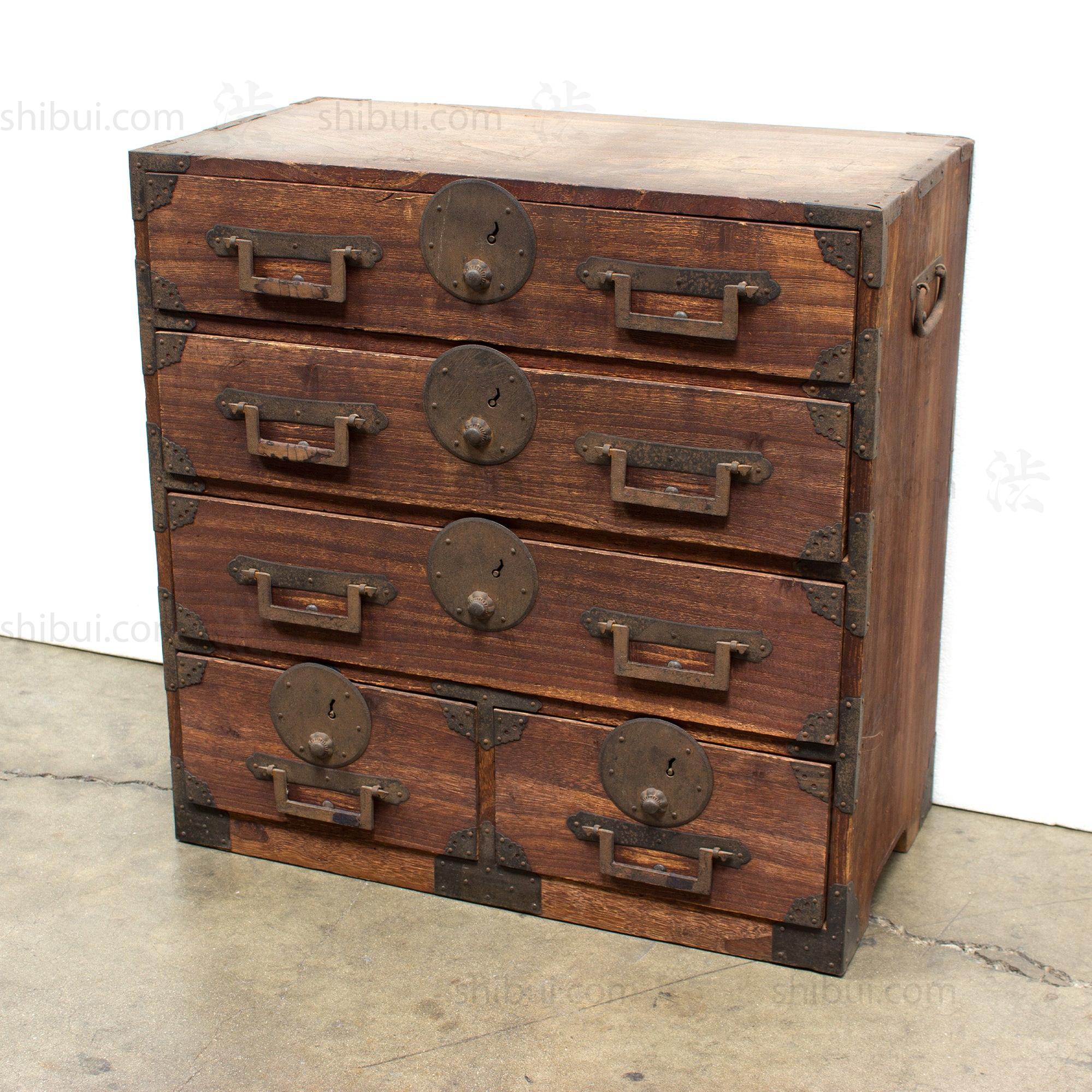 Kiri Ko Dansu | Small Japanese Antique Tansu Personal Chest