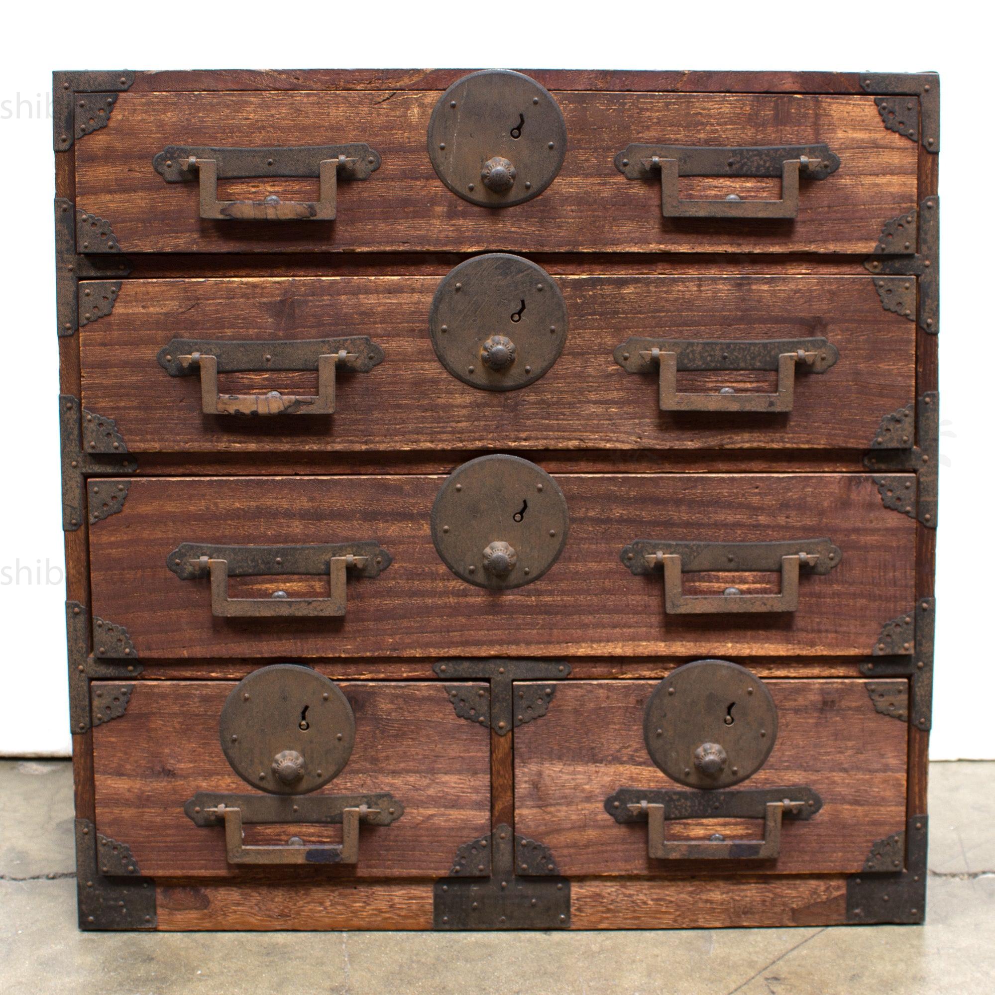Kiri Ko Dansu | Small Japanese Antique Tansu Personal Chest