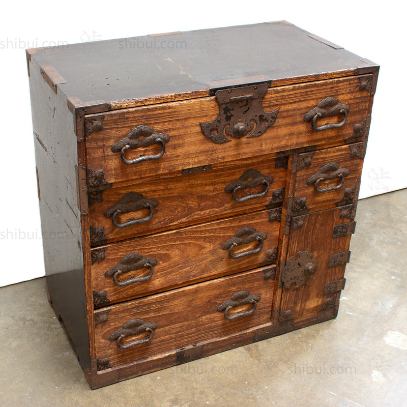 Kiri Ko Dansu | Small Japanese Antique Tansu Personal Chest