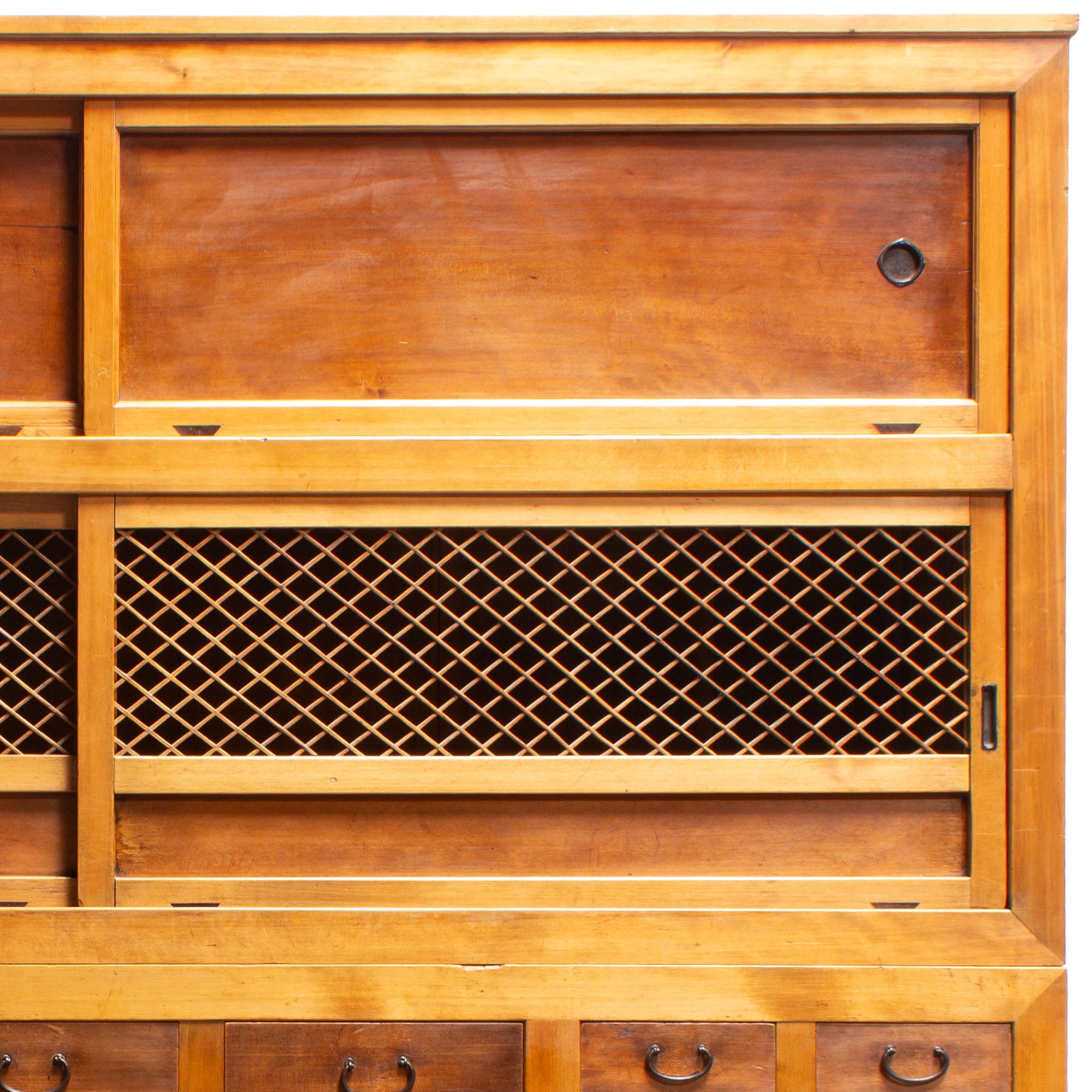 Mizuya Tansu from Gifu Pref| Japanese Antique Cabinet | 6' Width, 2 Section