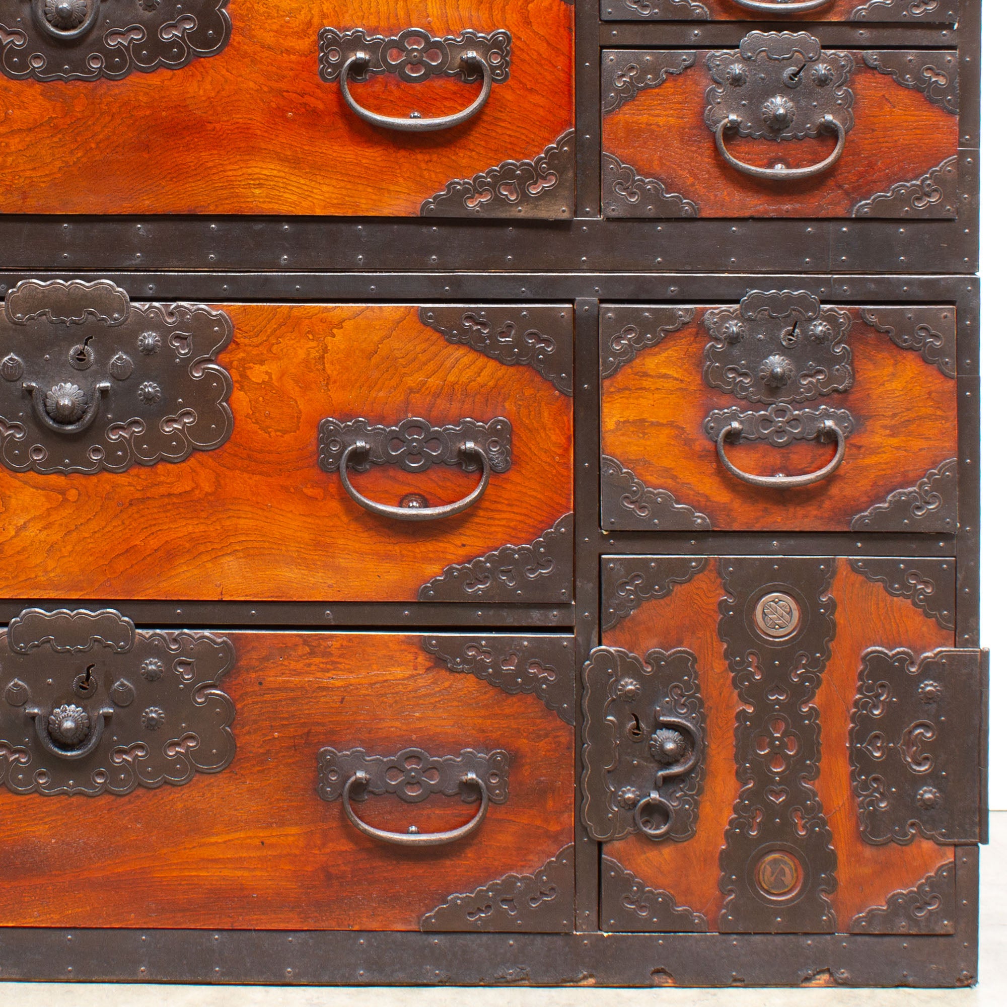 Rare Two Section Clothing Chest from Ogi, Sado Island- Japanese Antique Furniture