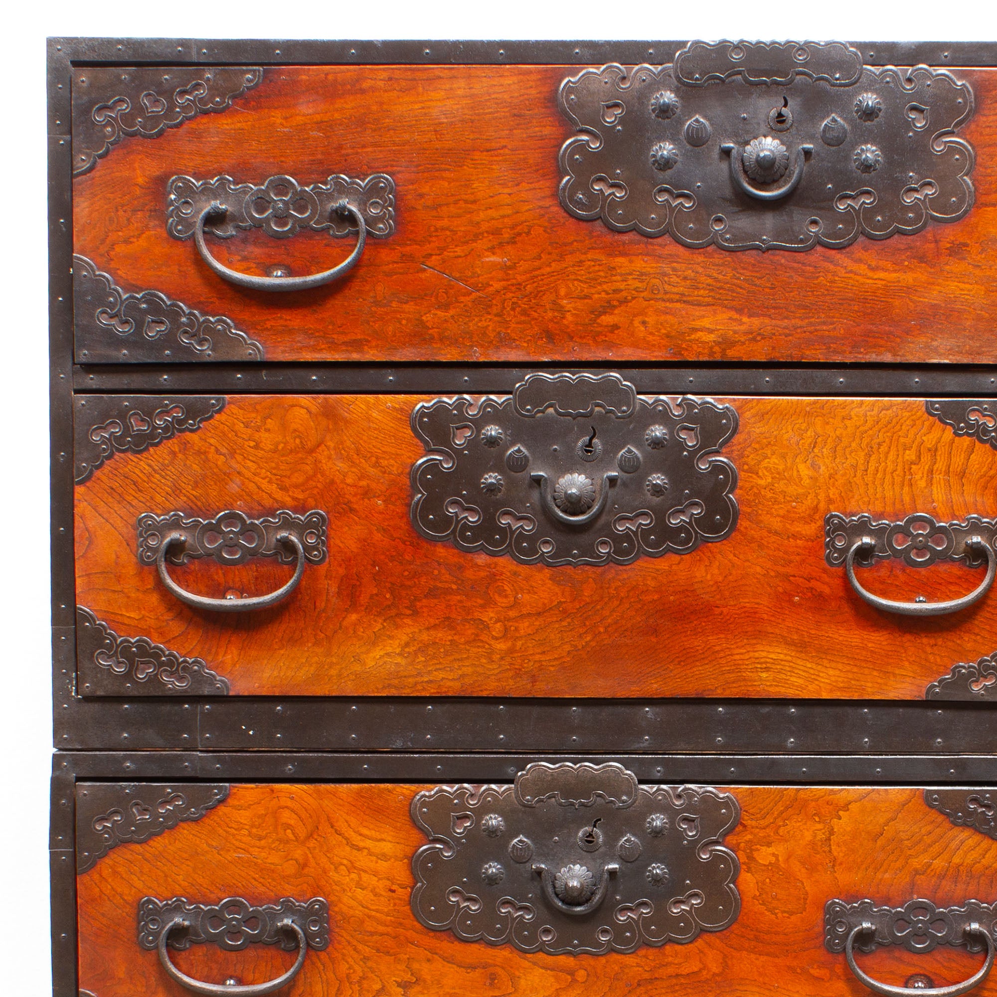 Rare Two Section Clothing Chest from Ogi, Sado Island- Japanese Antique Furniture