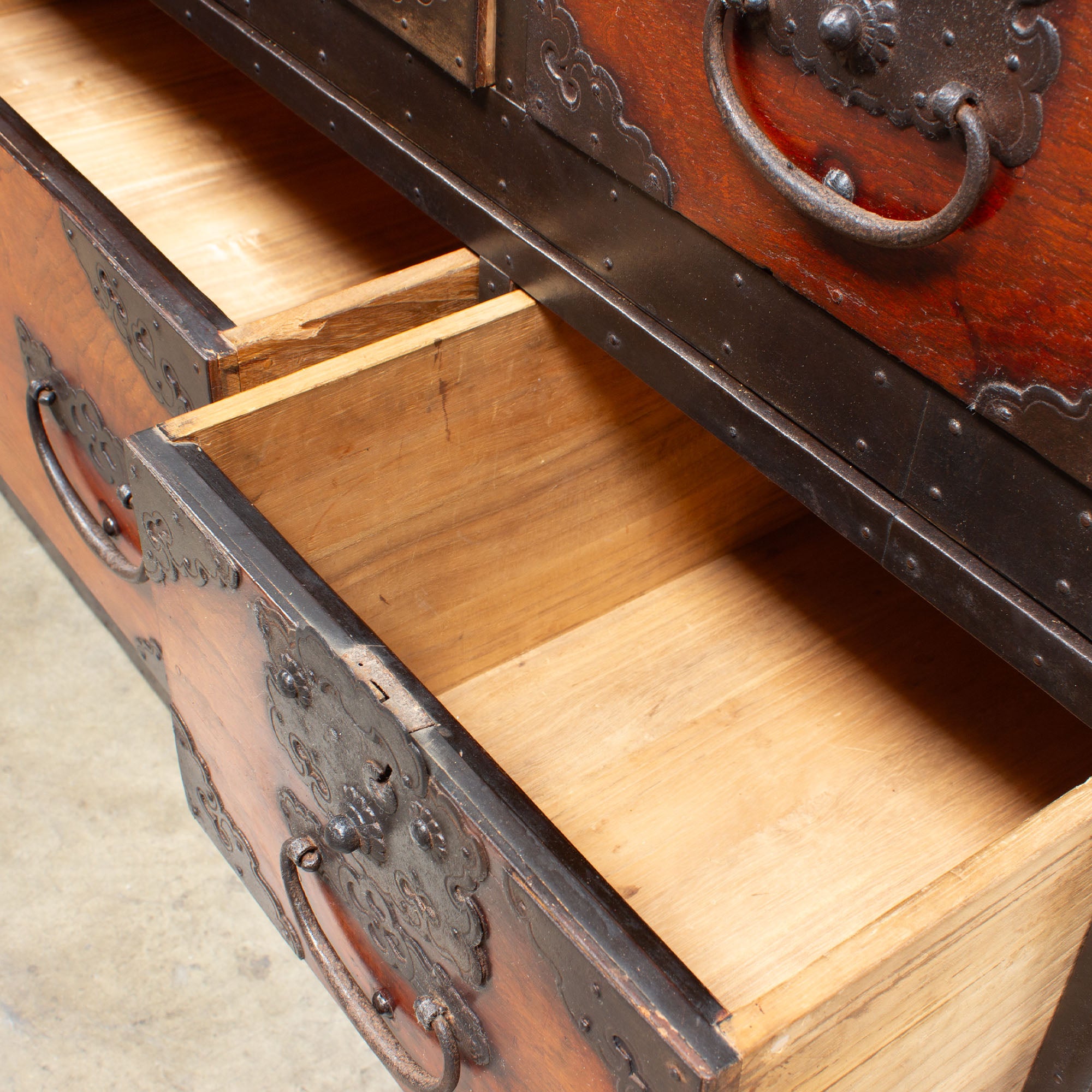 Rare Two Section Clothing Chest from Ogi, Sado Island- Japanese Antique Furniture