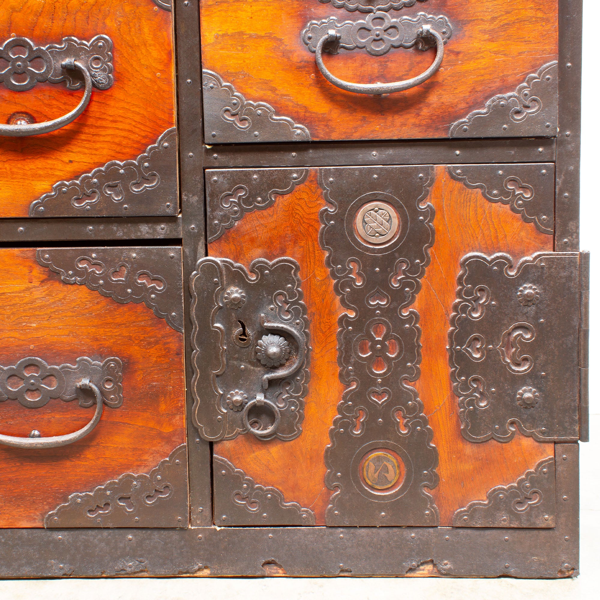 Rare Two Section Clothing Chest from Ogi, Sado Island- Japanese Antique Furniture