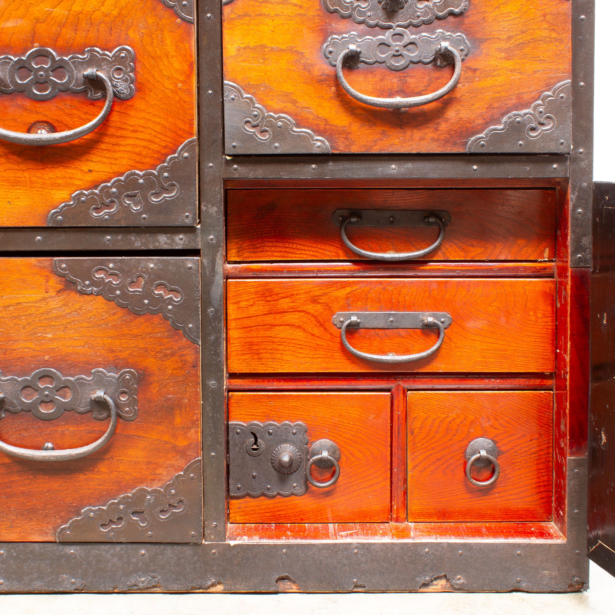 Rare Two Section Clothing Chest from Ogi, Sado Island- Japanese Antique Furniture