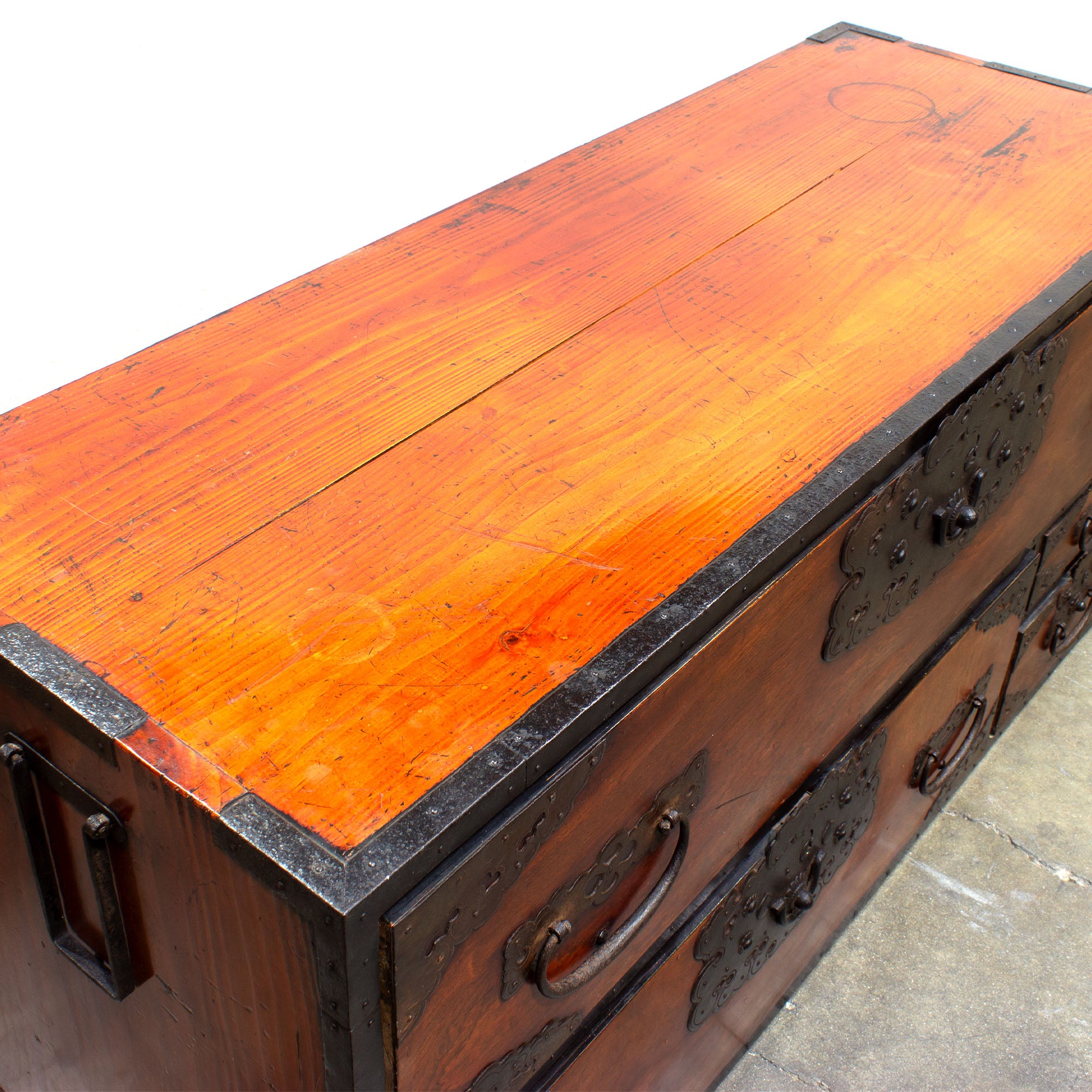 Rare Two Section Clothing Chest from Ogi, Sado Island- Japanese Antique Furniture