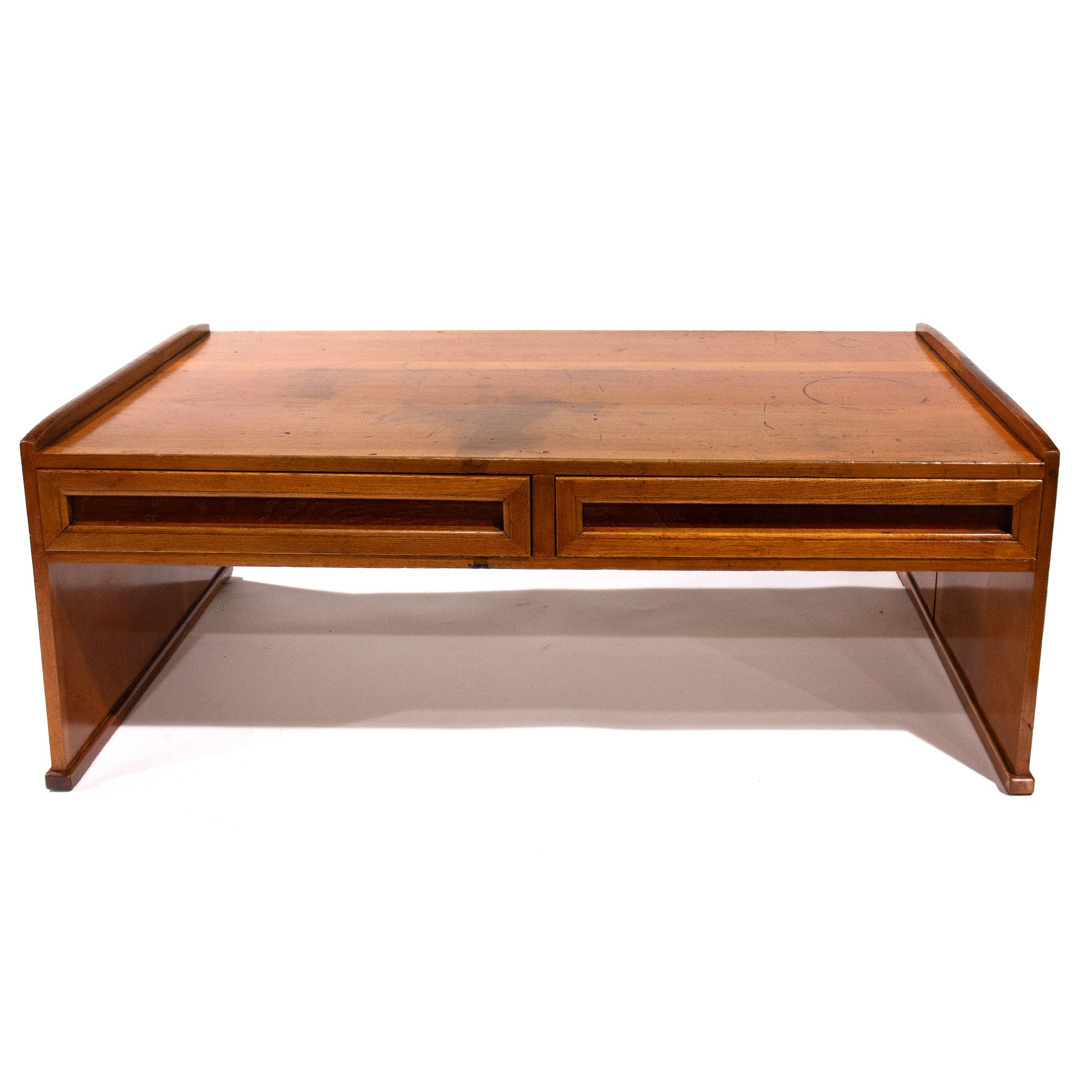 Takayama Keyaki Wood Low Desk - Early 20th Century Writing Table