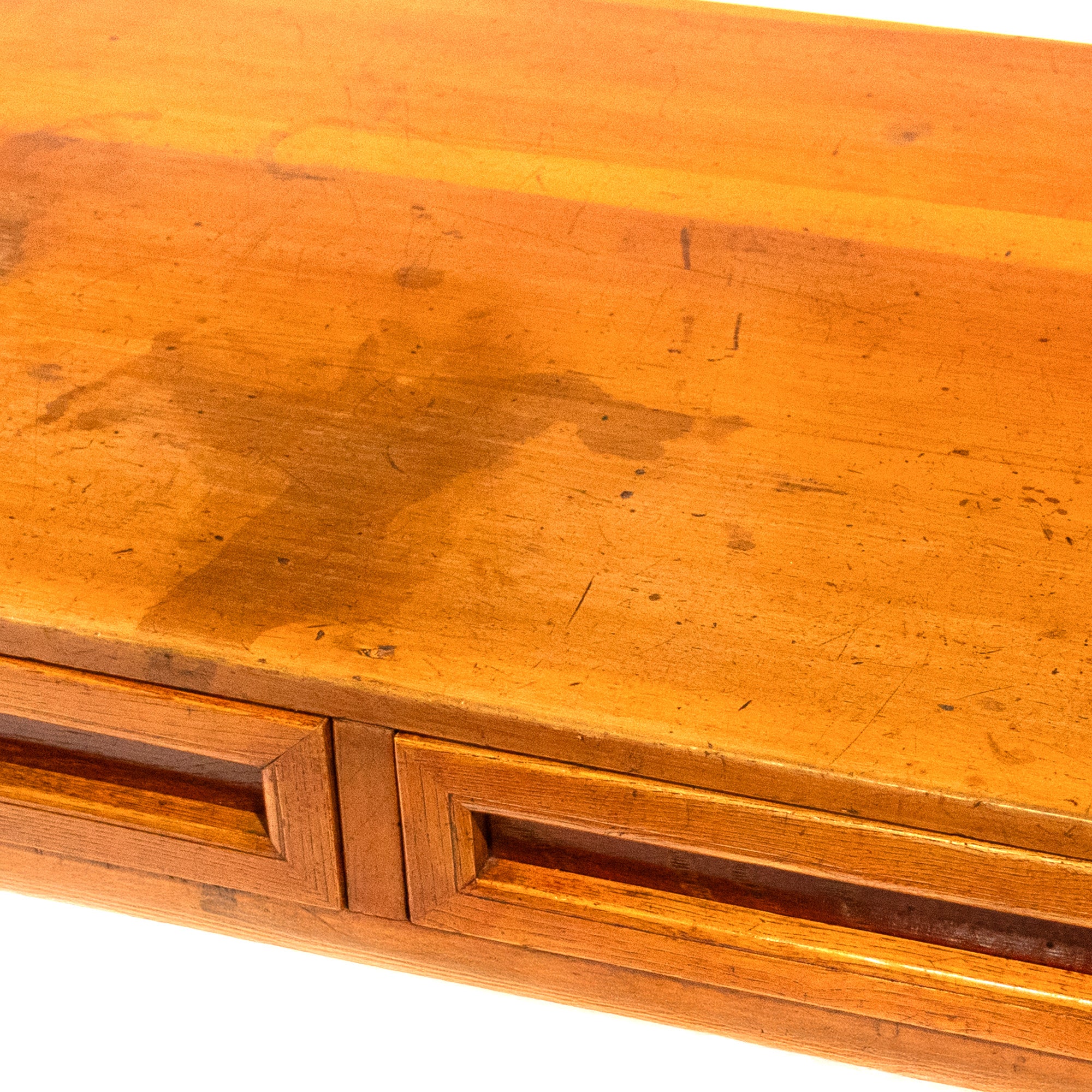 Takayama Keyaki Wood Low Desk - Early 20th Century Writing Table