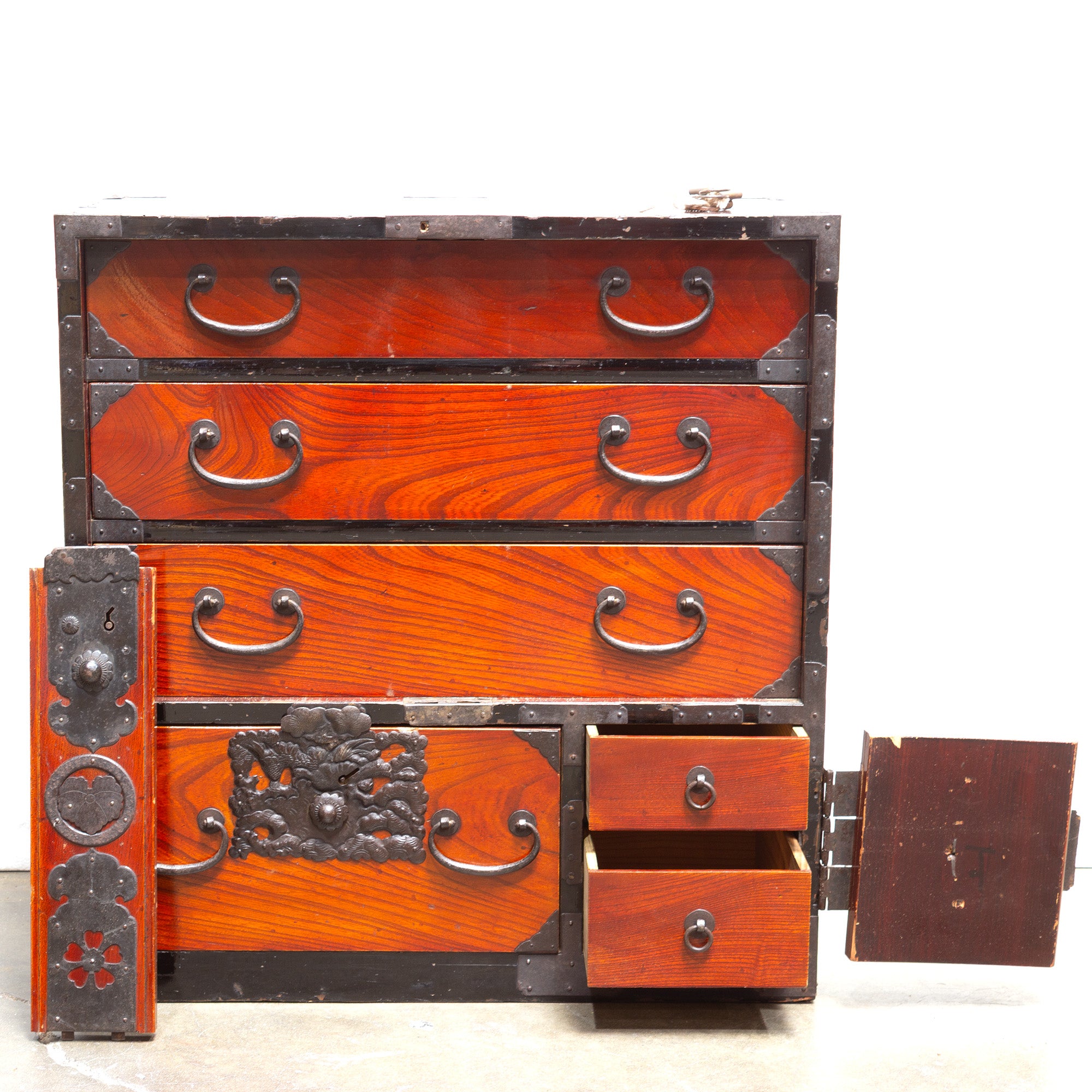 Antique Keyaki Bo-Dansu | Personal Chest From Sakata Japan