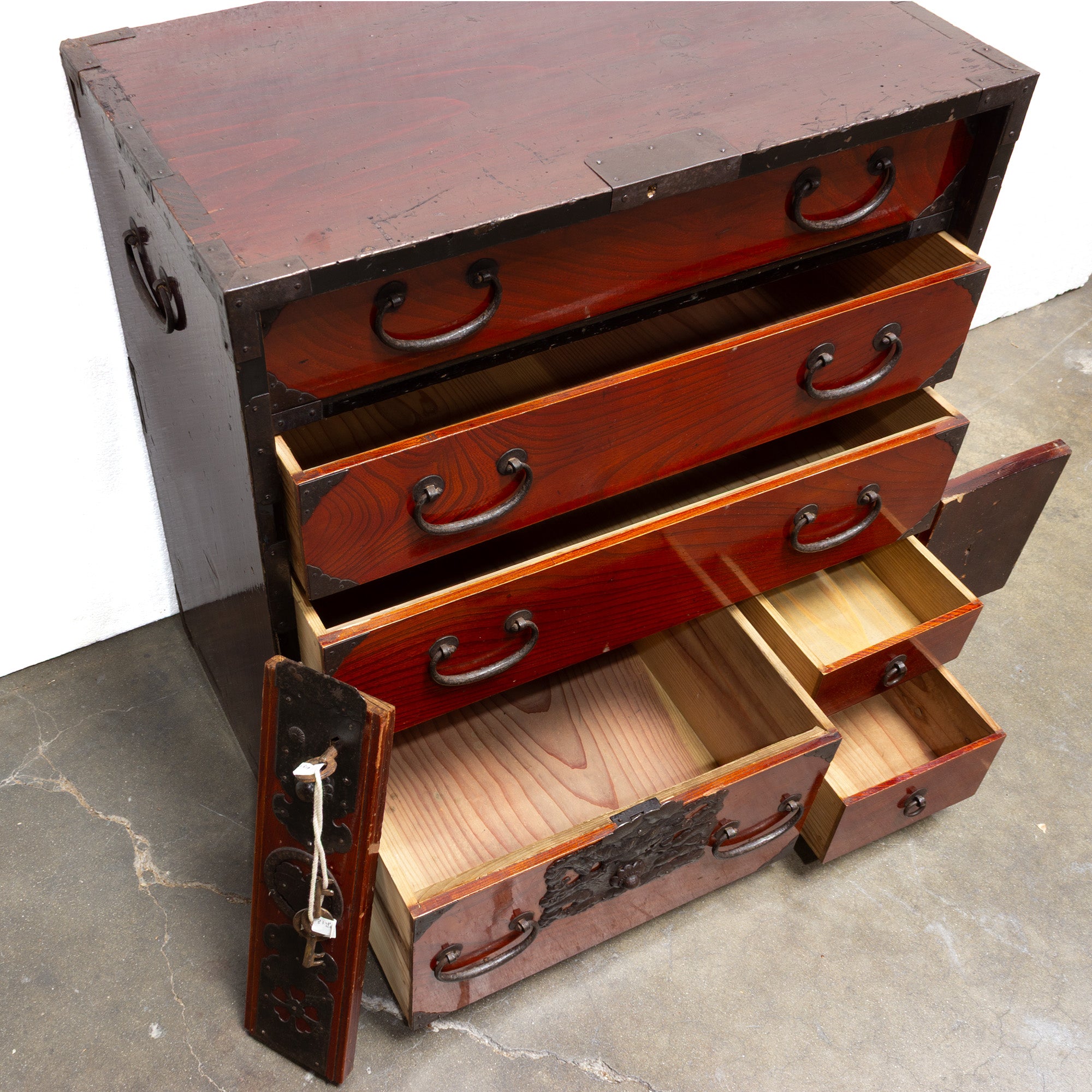 Antique Keyaki Bo-Dansu | Personal Chest From Sakata Japan