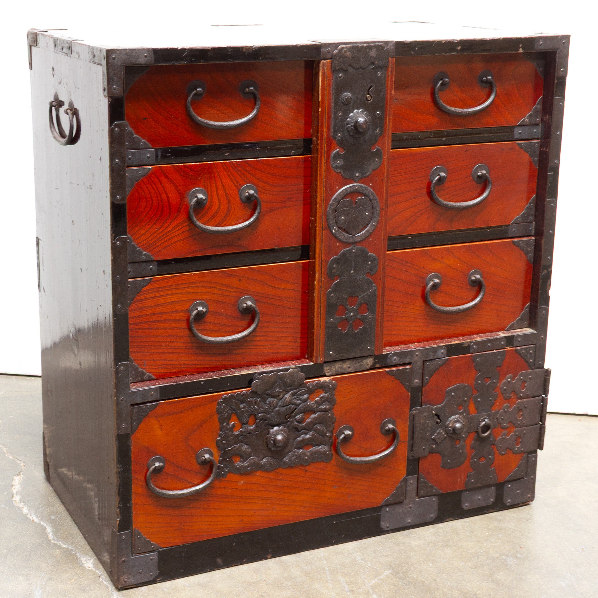 Antique Keyaki Bo-Dansu | Personal Chest From Sakata Japan