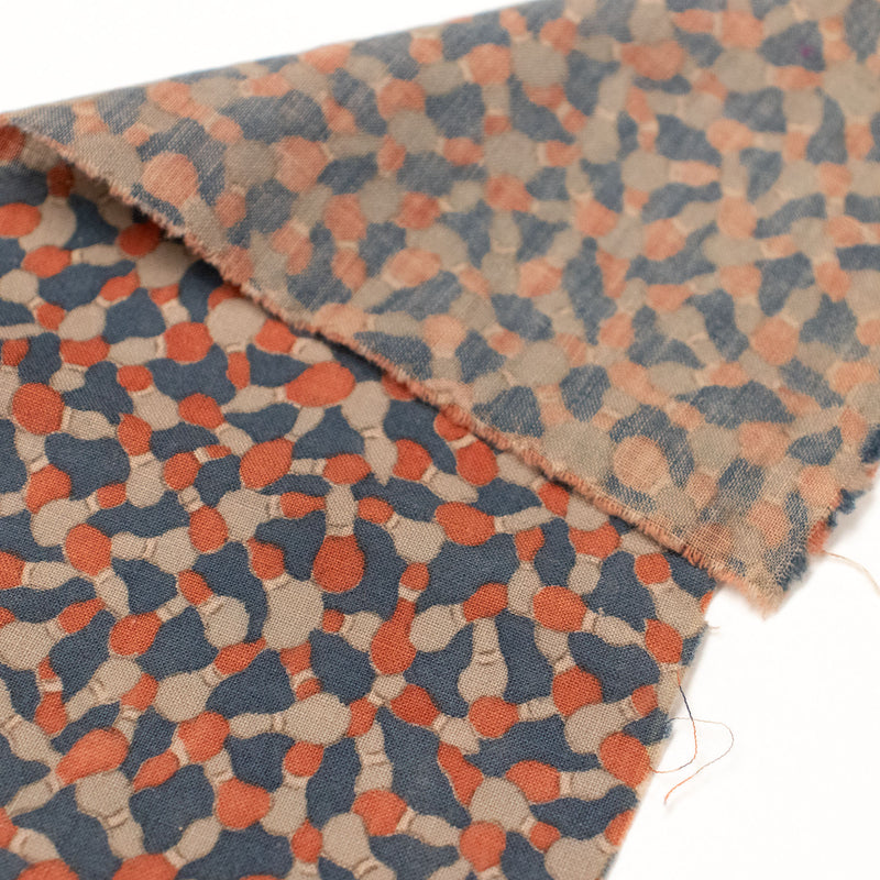 Katazome Gourd Textile Fragment | Japanese Cotton
