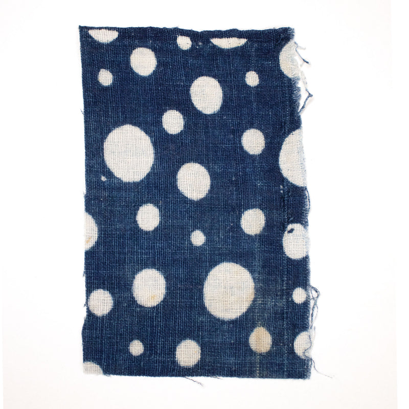 Katazome Dot Textile Fragment | Japanese Indigo