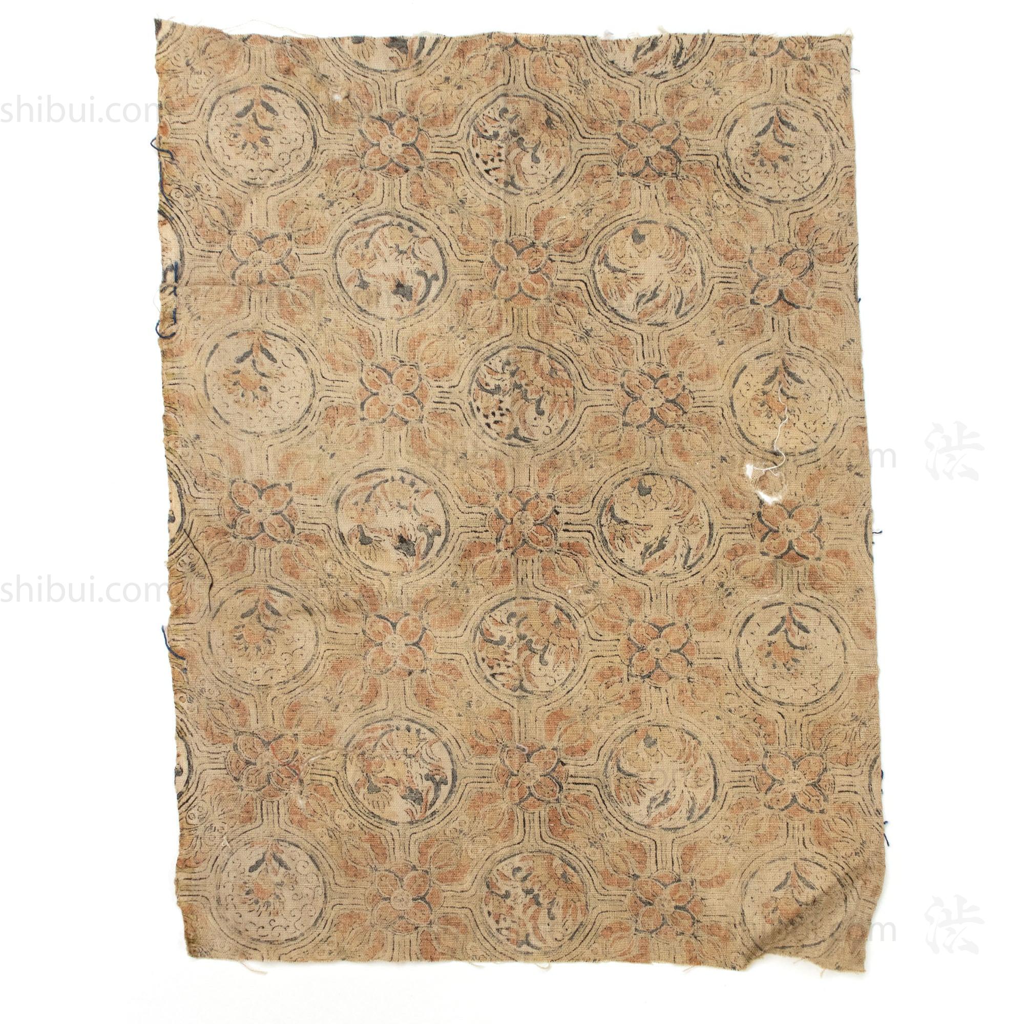Sarasa Katazome Textile Fragment | Japanese Stencil Dyed | Edo