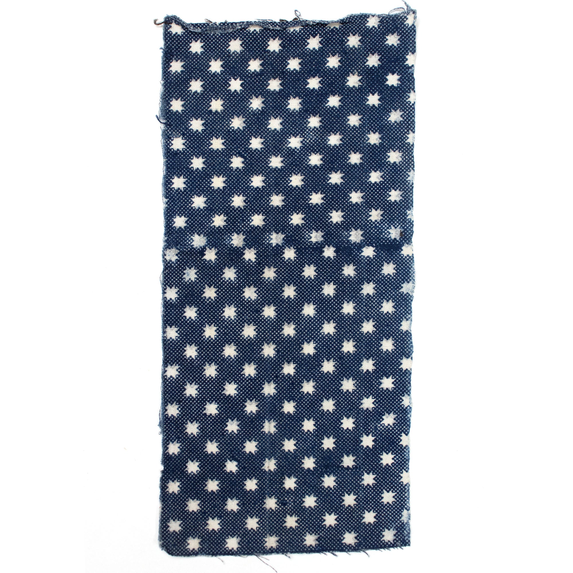 Katazome Star Textile Fragment | Japanese Indigo