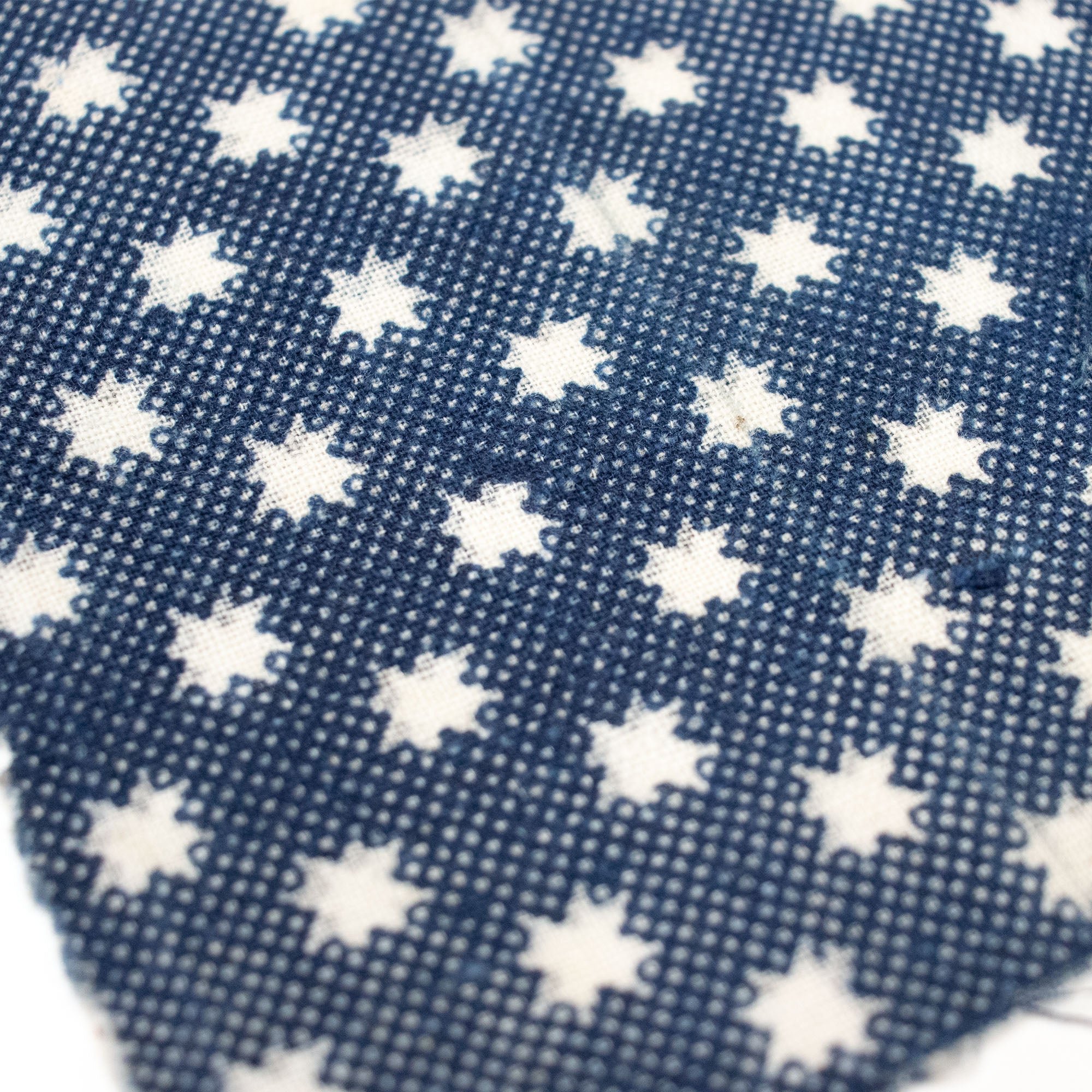 Katazome Star Textile Fragment | Japanese Indigo
