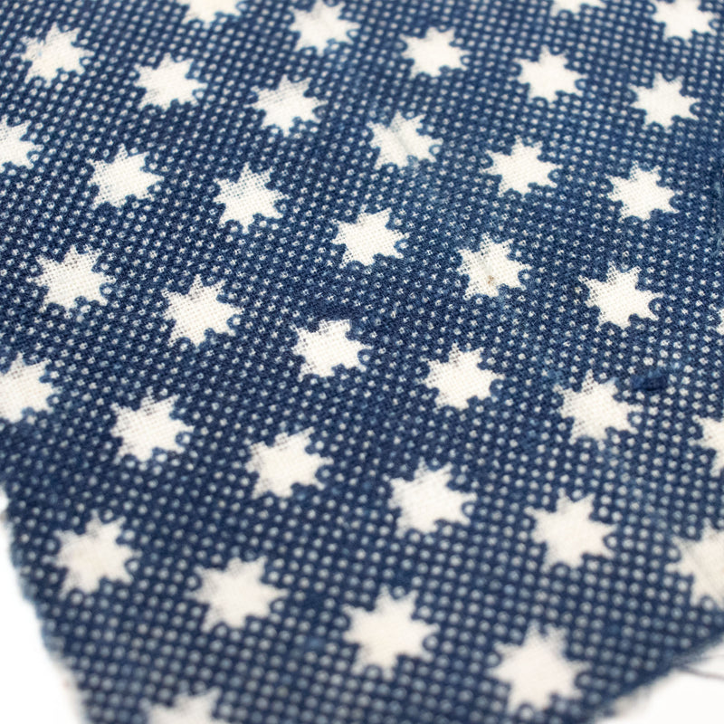 Katazome Star Textile Fragment | Japanese Indigo