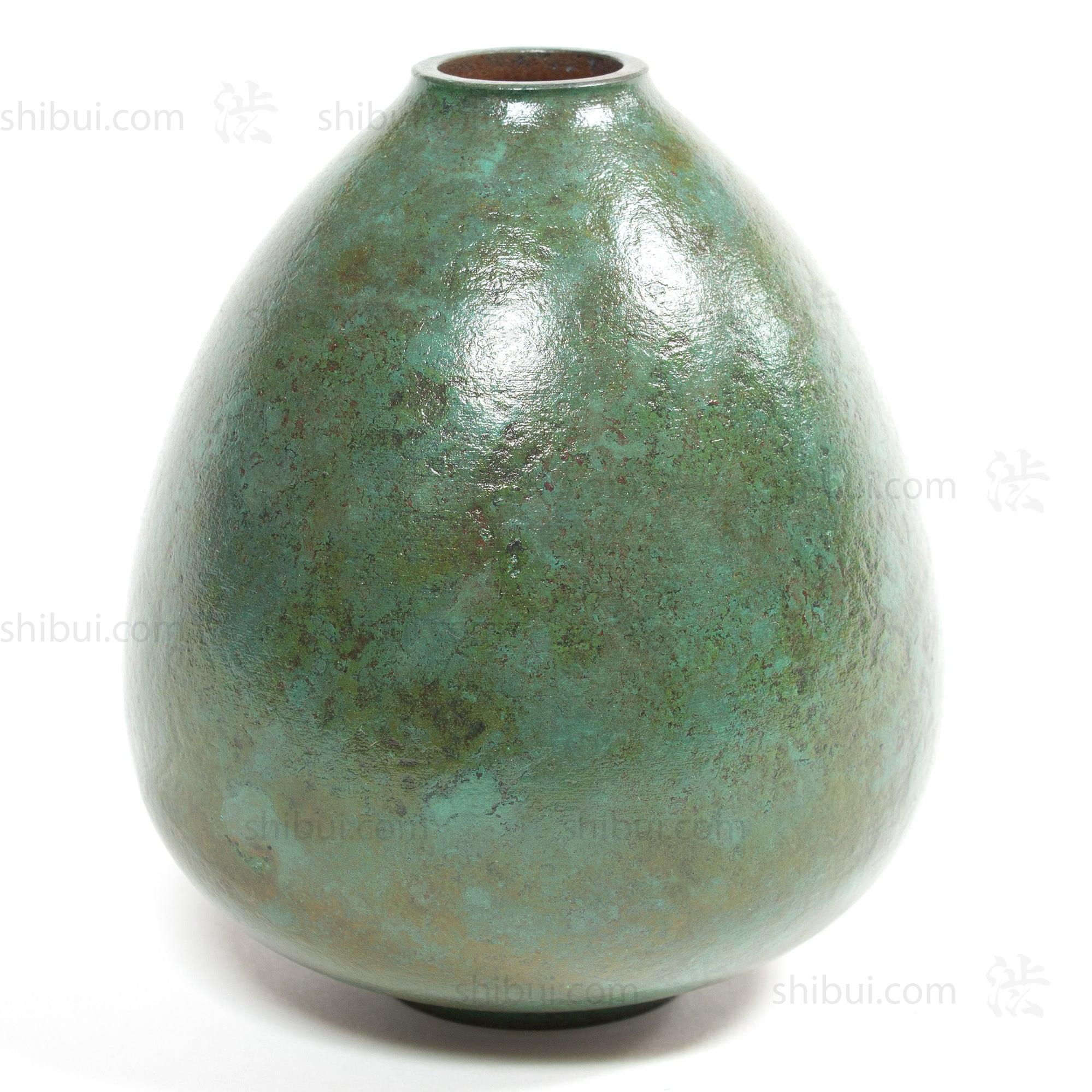 Teal Vintage Bronze Vase with Box